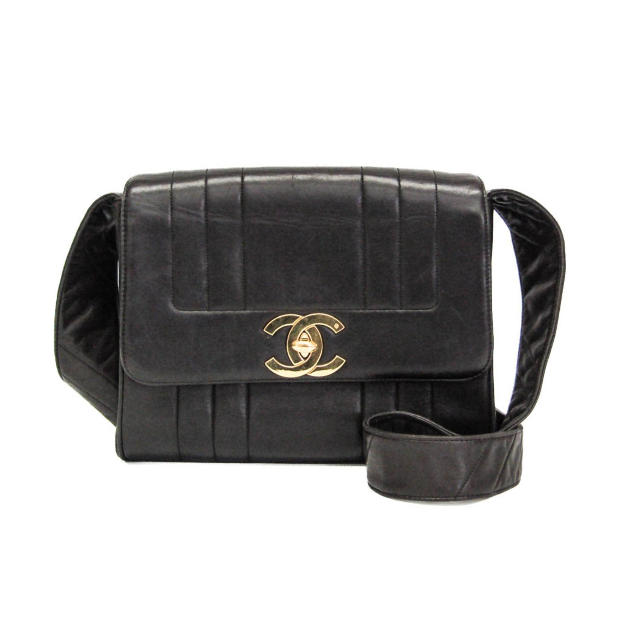 Chanel Chanel Mademoiselle Women's Leather Shoulder Bag Black Size ONE SIZE - 1 Thumbnail
