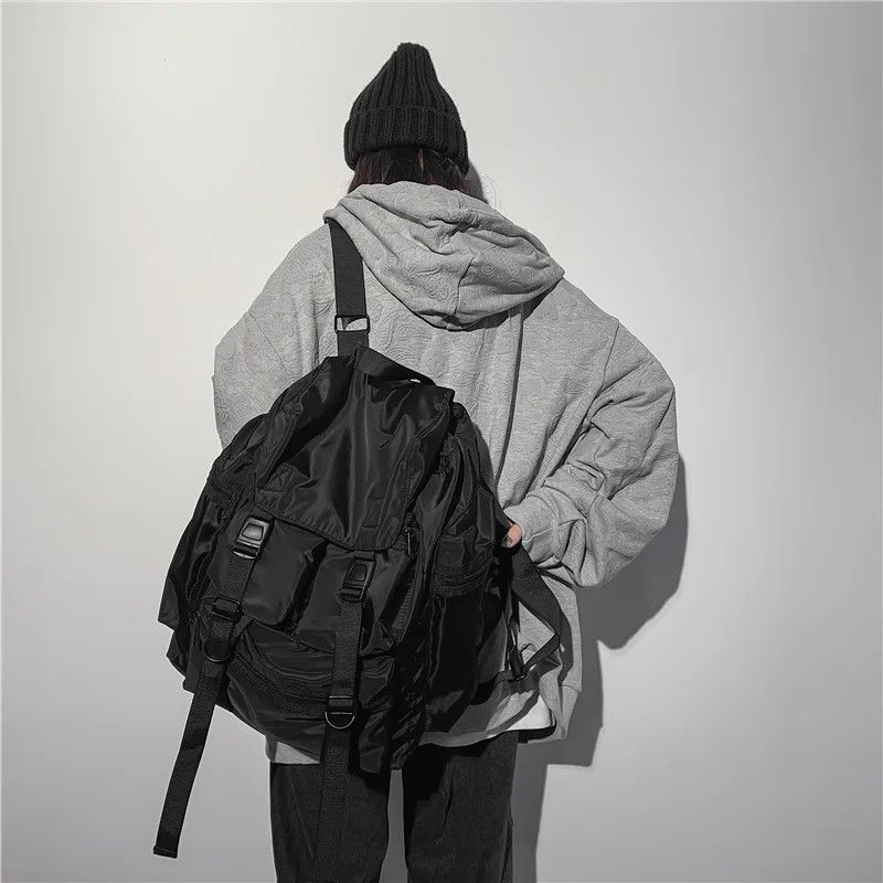 Japanese Brand Harajuku Large Capacity Nylon Backpack Size ONE SIZE - 3 Thumbnail