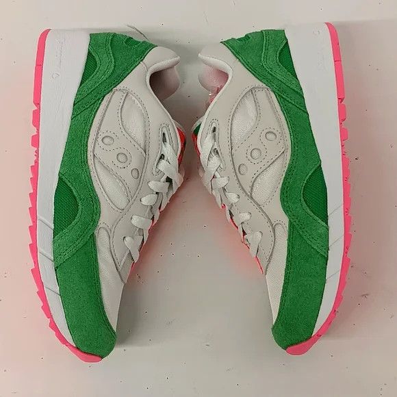 Saucony Saucony Women's Shadow Green/Wht 6000 Split Sneakers - US9.5 Size US 9.5 / IT 39.5 - 5 Thumbnail