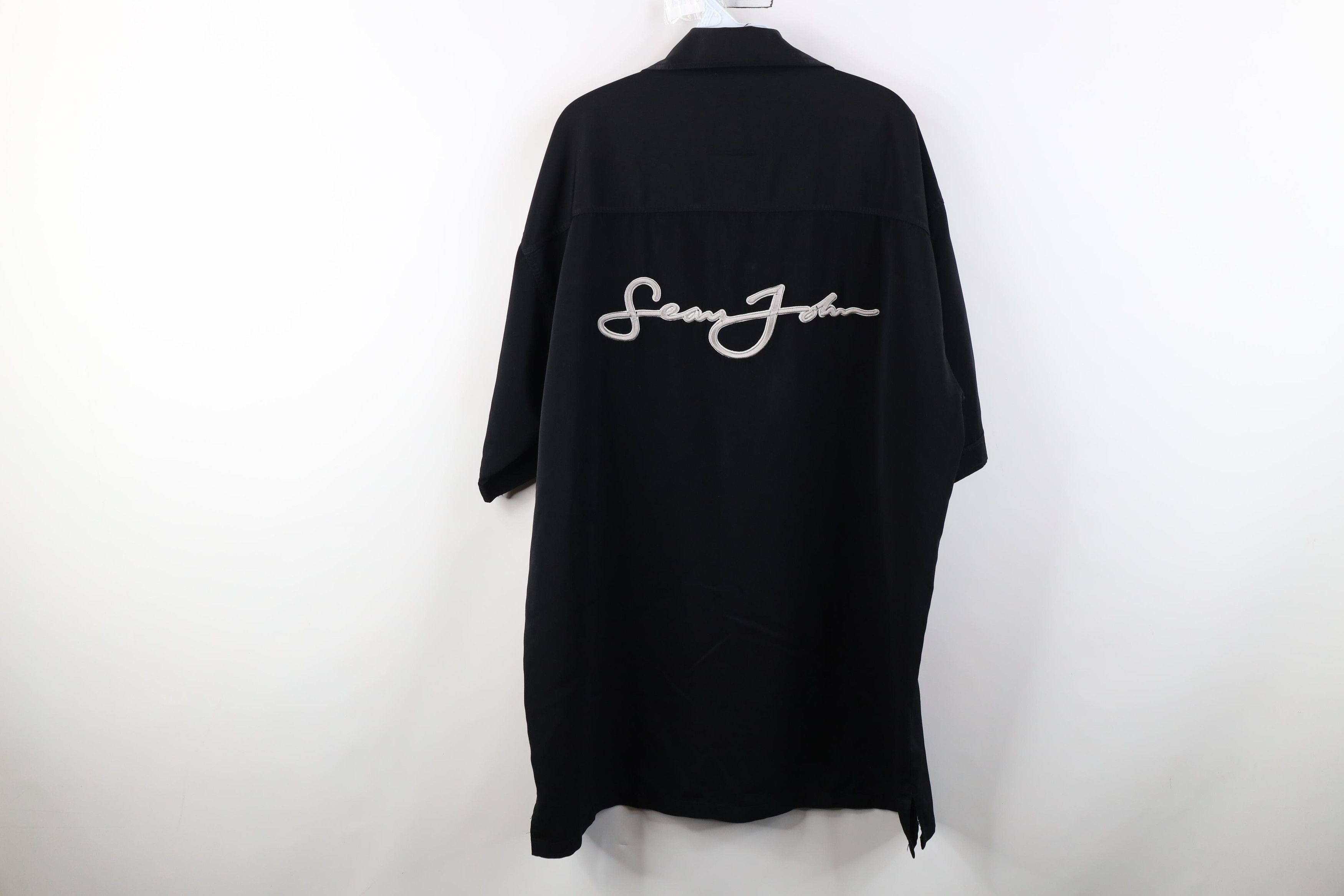 Sean John Vintage 90s Y2K Sean John Fit Collared Button Shirt Black Size US XL / EU 56 / 4 - 14 Thumbnail