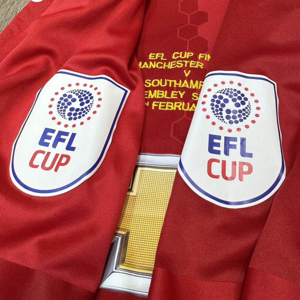 Adidas Manchester United 2017 player issue EFL cup final shirt Size US S / EU 44-46 / 1 - 5 Thumbnail