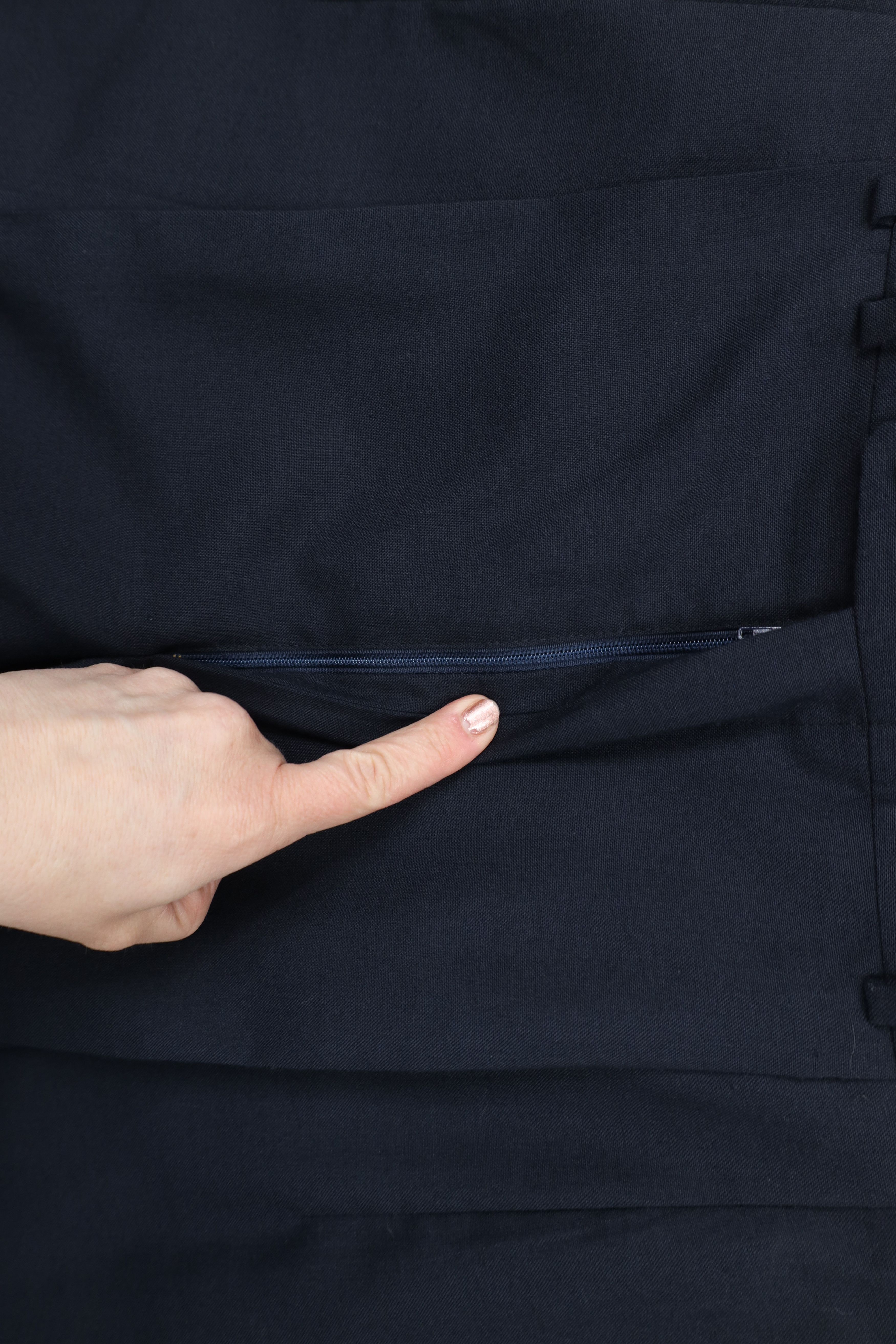 Vintage Vintage 90s Streetwear Wide Leg Chino Pants Navy Blue USA Size US 38 / EU 54 - 8 Thumbnail