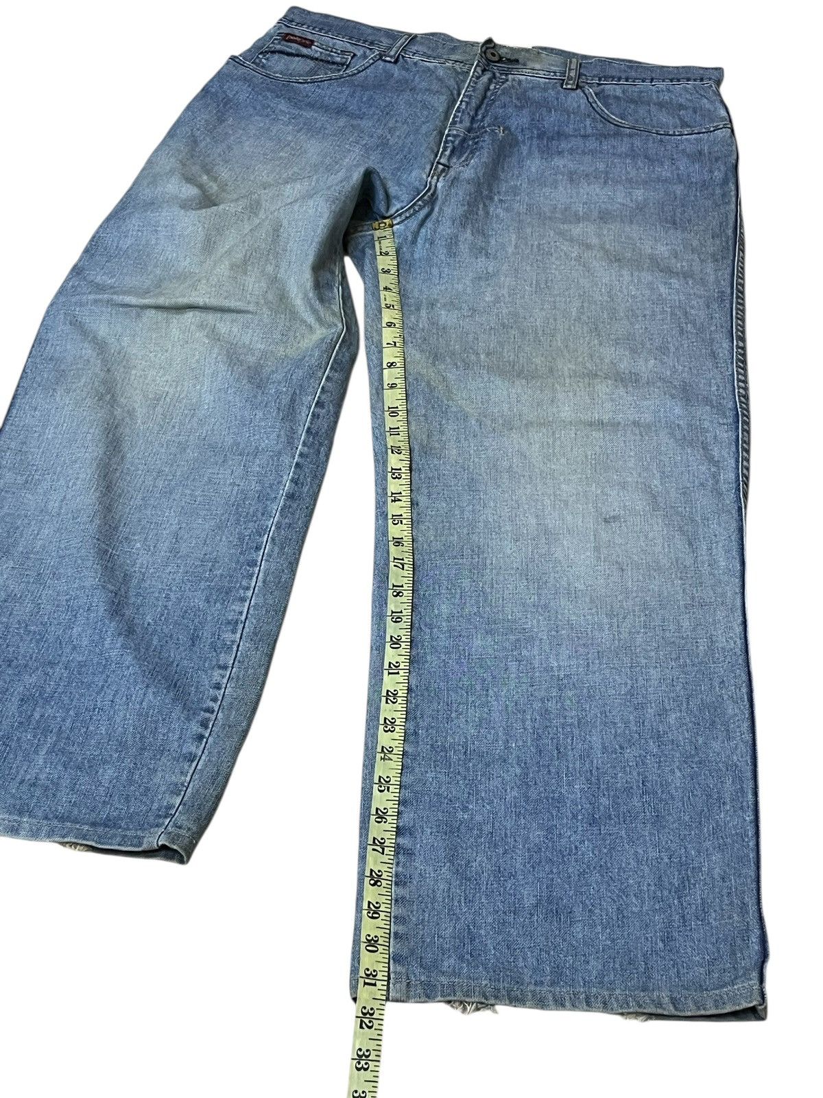 Marc Buchanan BAGGY🔥PELLE PELLE MARC BUCHANAN lot 0002 dirty baggy jeans Size US 37 - 21 Thumbnail