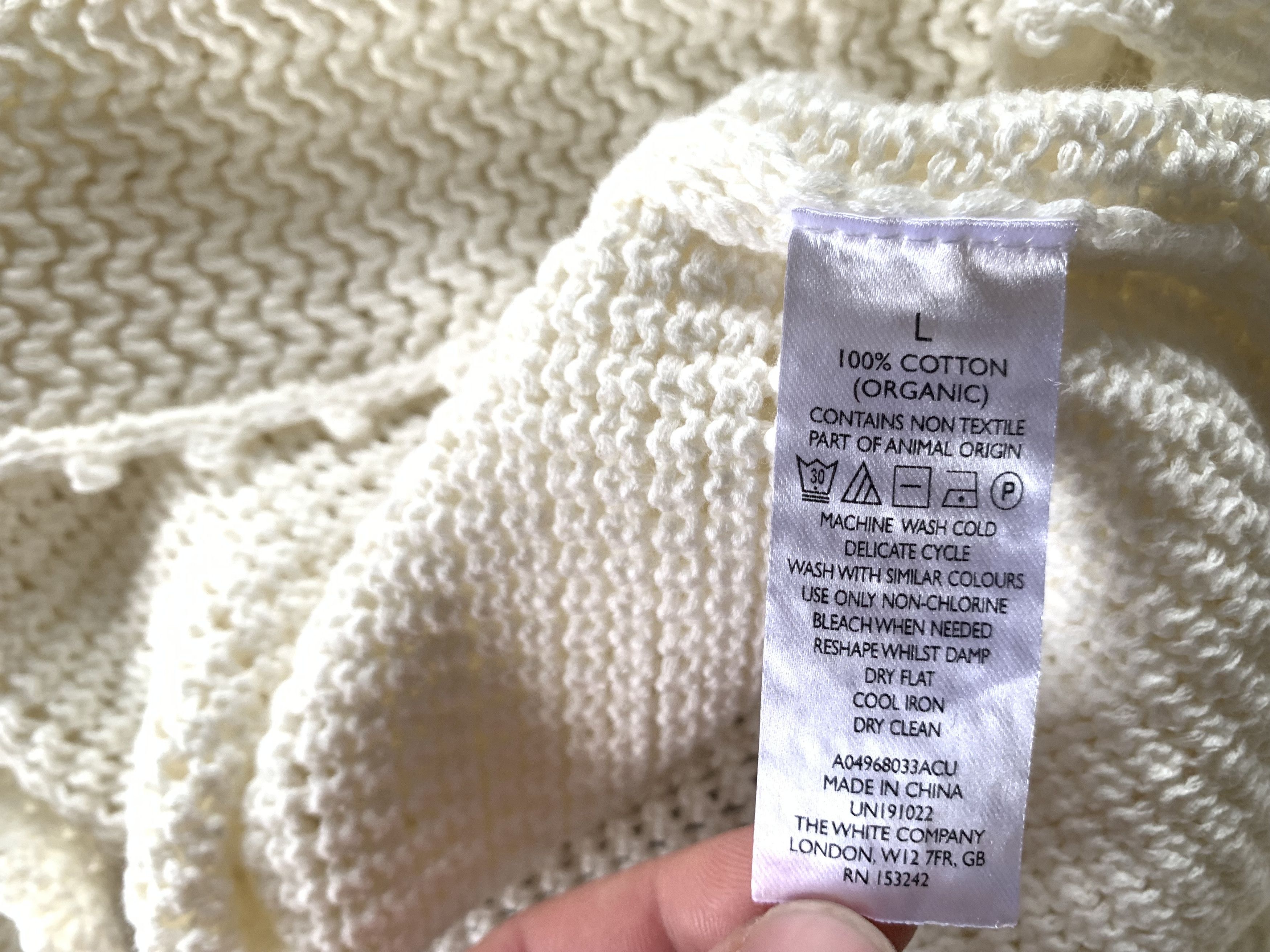 Other White Label The White Company Cotton Crochet Cardigan Size L / US 10 / IT 46 - 10 Thumbnail