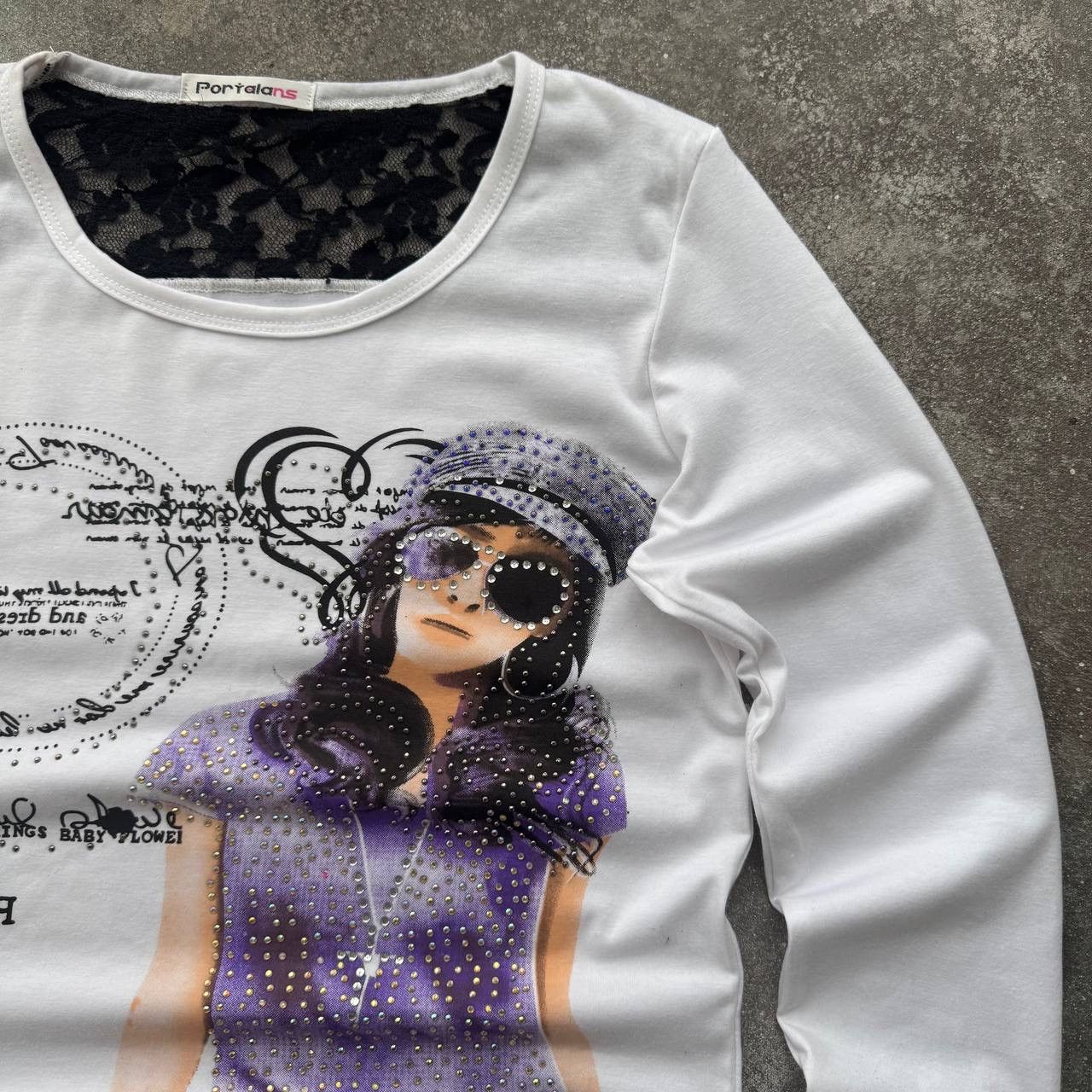 Japanese Brand Sexy Girl Printed Y2K Amazing Long Sleeve Top Size M / US 6-8 / IT 42-44 - 5 Thumbnail