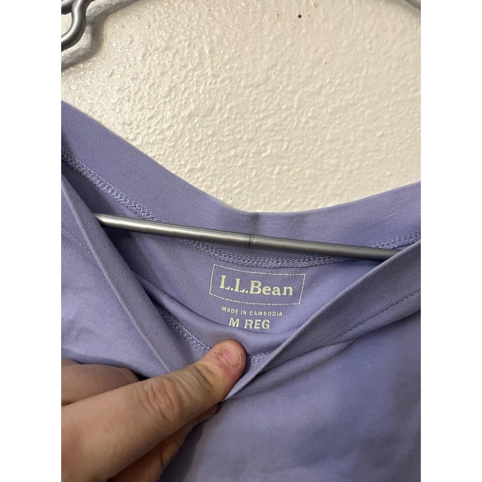 Vintage L.L. Bean Shirt Womens Square Boat Neck Cotton Purple M Regular Short Sleeve Top Knit Size M / US 6-8 / IT 42-44 - 2 Thumbnail