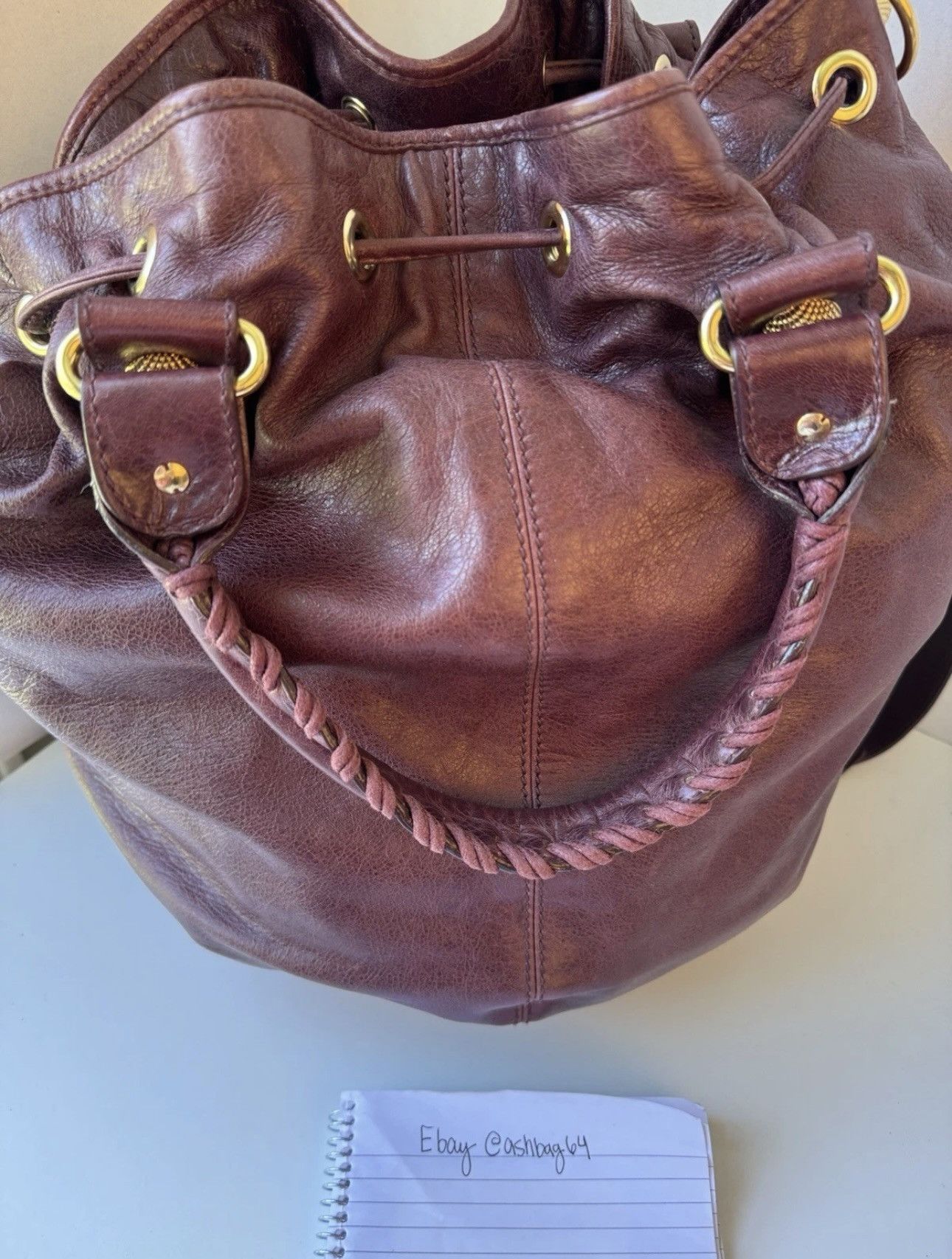 Balenciaga Balenciaga Giant Pompon Rouge Grenat Burgundy Gold Hardware Size ONE SIZE - 12 Thumbnail