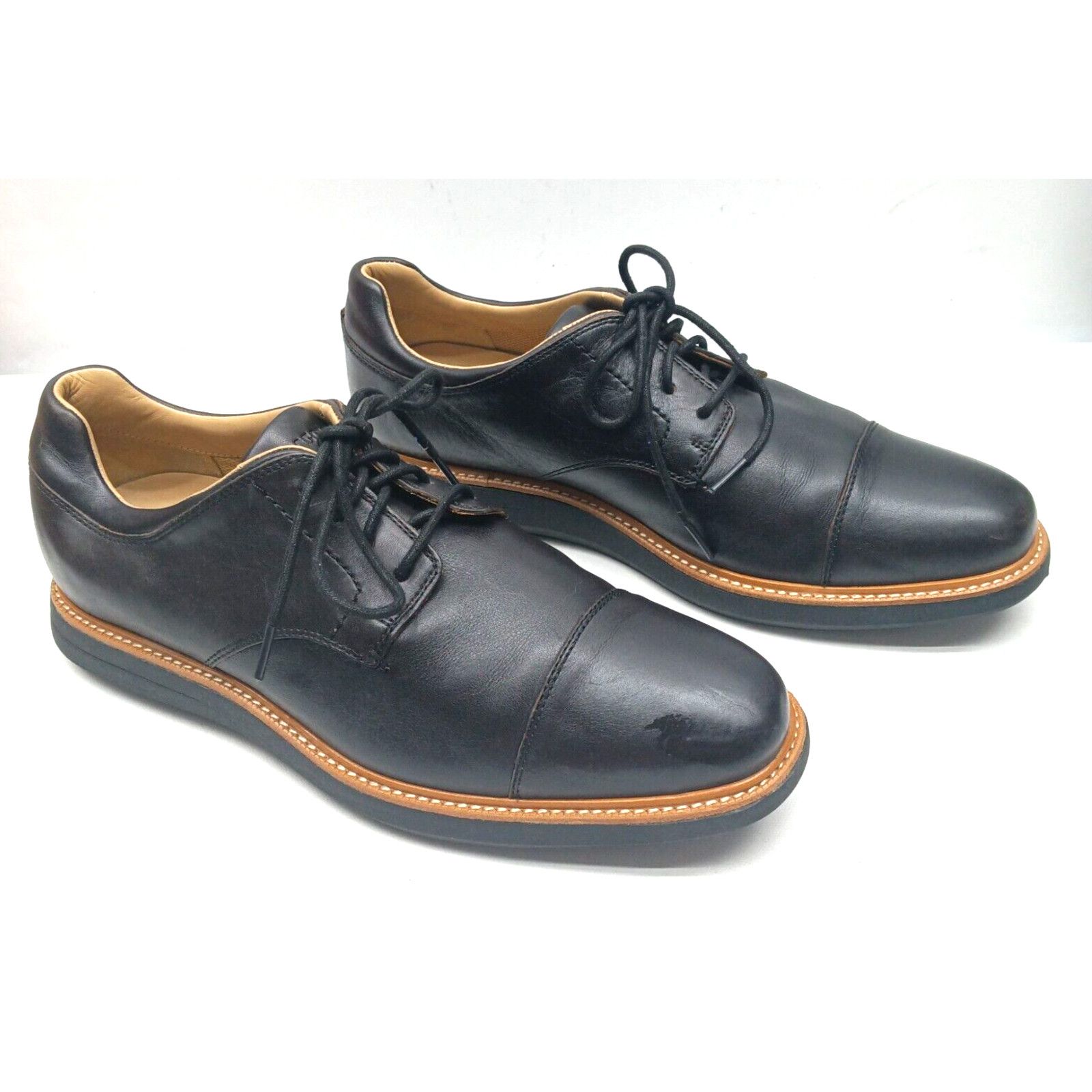 Sebago Sebago Men Black Smyth Leather Oxford Shoes 11M [B130267] Size US 11 / EU 44 - 7 Thumbnail