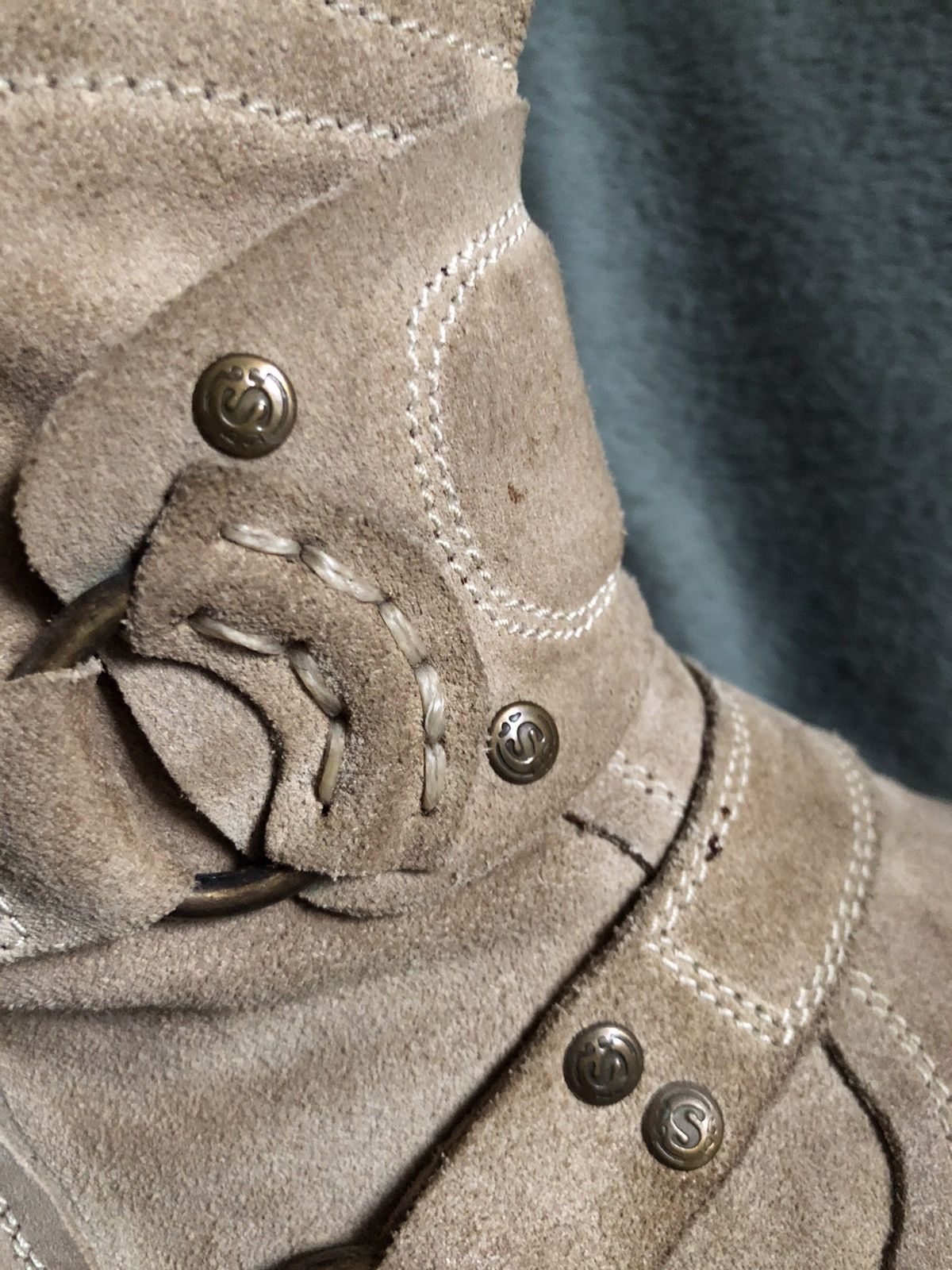 Sendra Sendra Suede Boots Beige Biker Western Ankle Boots US 8.5 Size US 8.5 / EU 41-42 - 10 Thumbnail