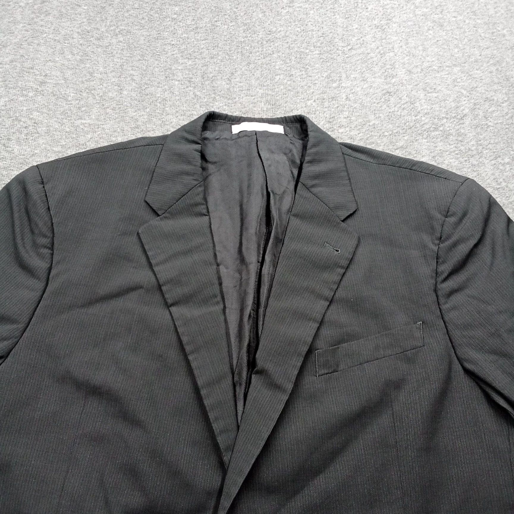Joseph Abboud VINTAGE Joseph Abboud Blazer Men 46R Black Wool Solid Classic USA Size 46R - 2 Thumbnail