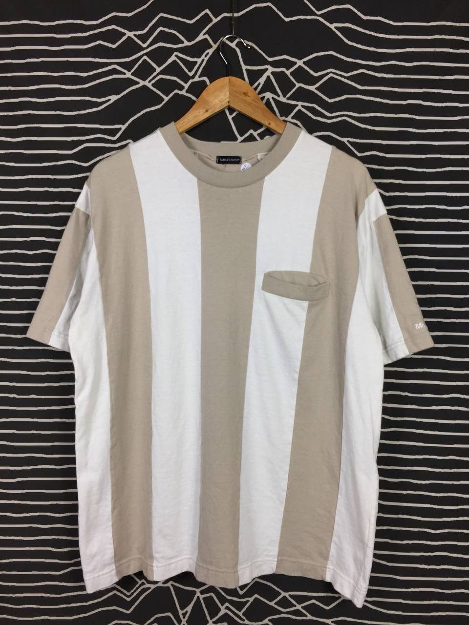 Japanese Brand × Vintage Vtg Milk Boy Japanese Brand Vertical Striped Tee Size US L / EU 52-54 / 3 - 2 Thumbnail