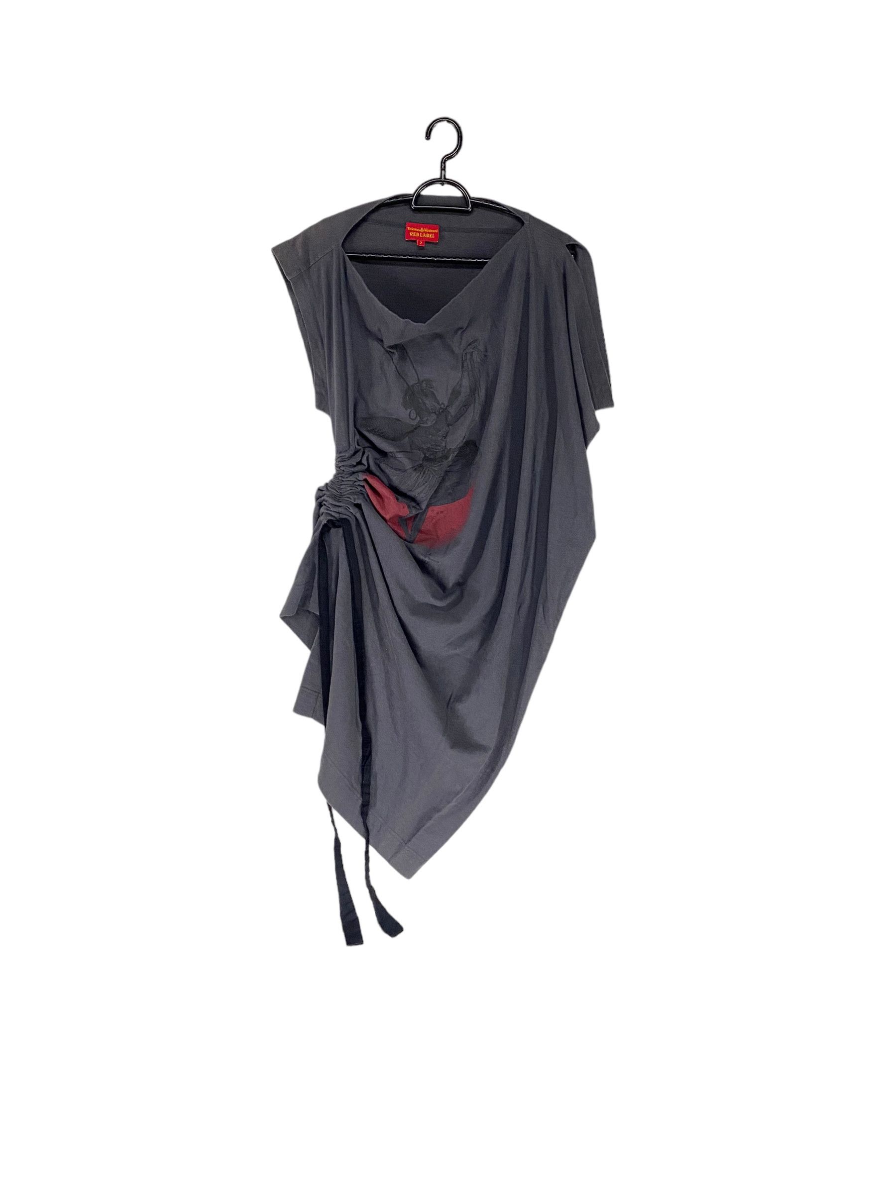 SS2000 Vivienne westwood red label asymmetrical long shirt