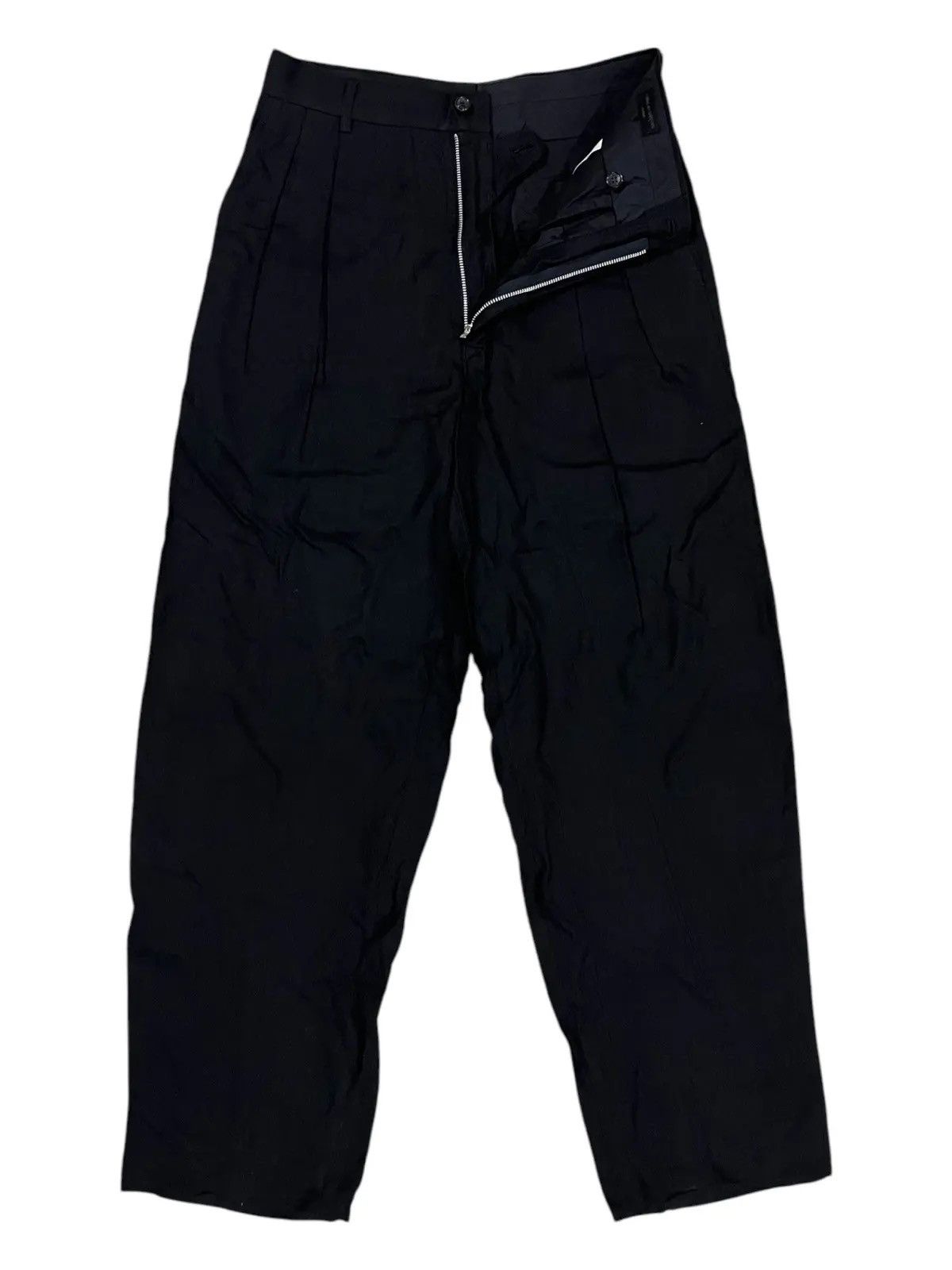 Comme des Garcons Homme Vintage 2000 Homme Linen Gabardine 🎈Minimal Trouser Pants Size US 26 / EU 42 - 1 Thumbnail