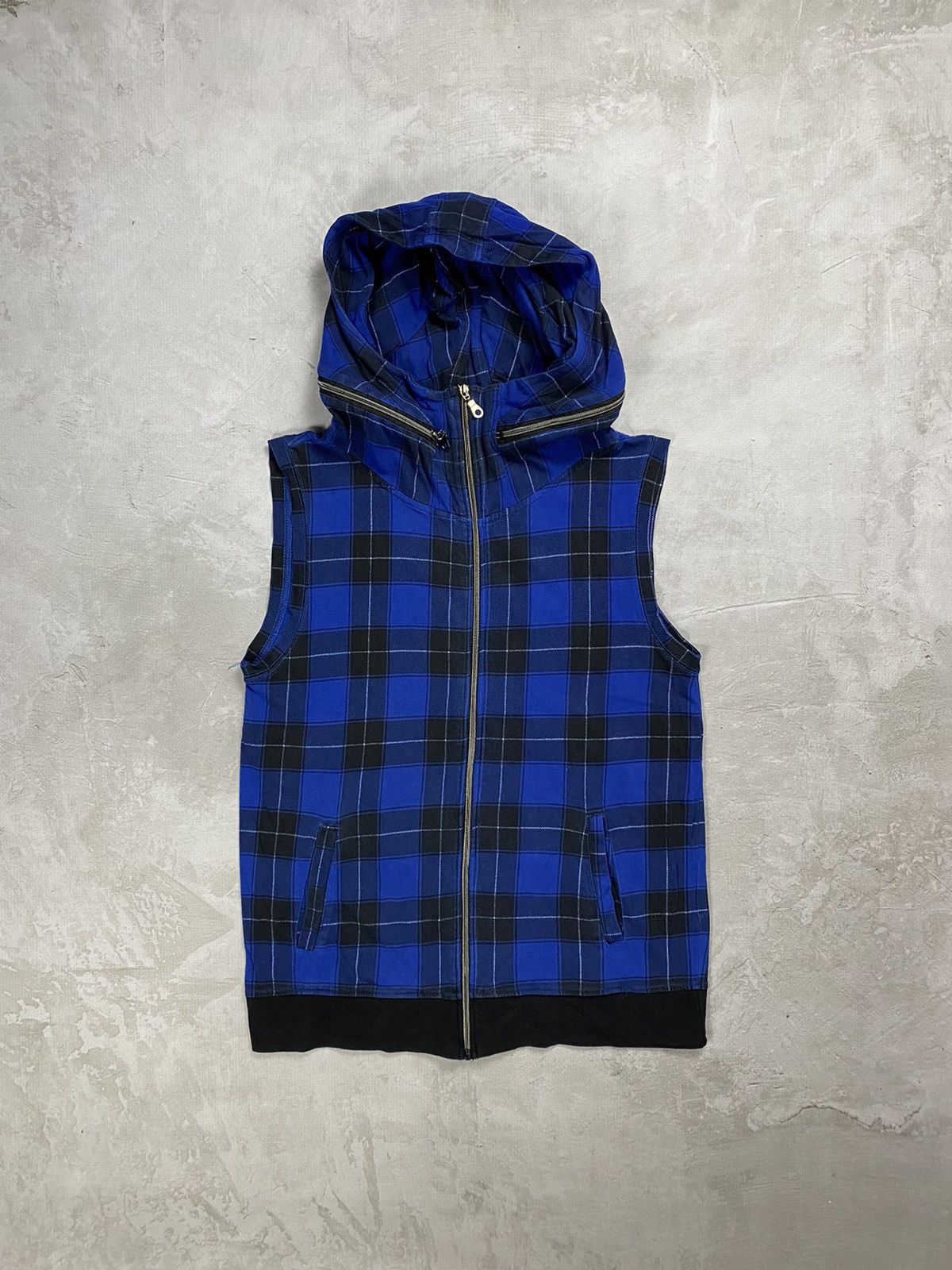 image of If Six Was Nine x In The Attic Y2K Beau Mere Immortal Design Plaid Zip Hoodie, Men's (Size Large)
