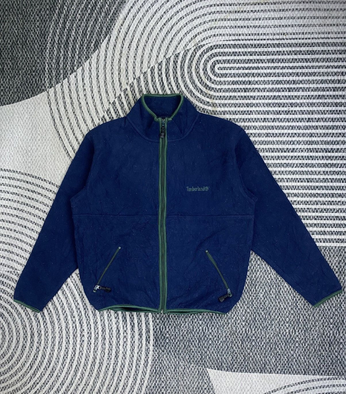 Timberland Vintage Timberland Navy Zipper Sweater Size US M / EU 48-50 / 2 - 1 Thumbnail
