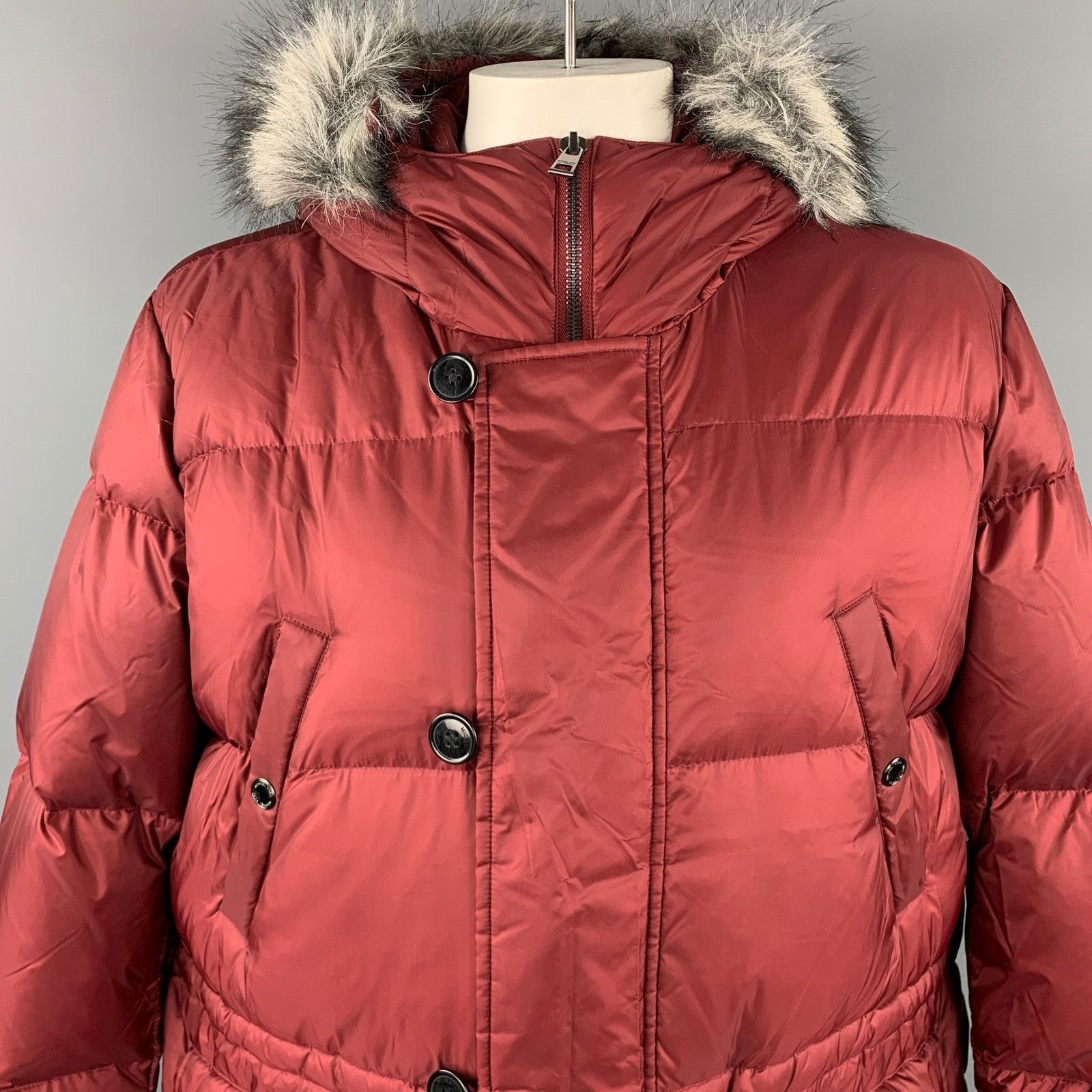 Michael Kors Size XXL Burgundy Quilted Nylon Down Filled Coat Size US XXL / EU 58 / 5 - 2 Thumbnail