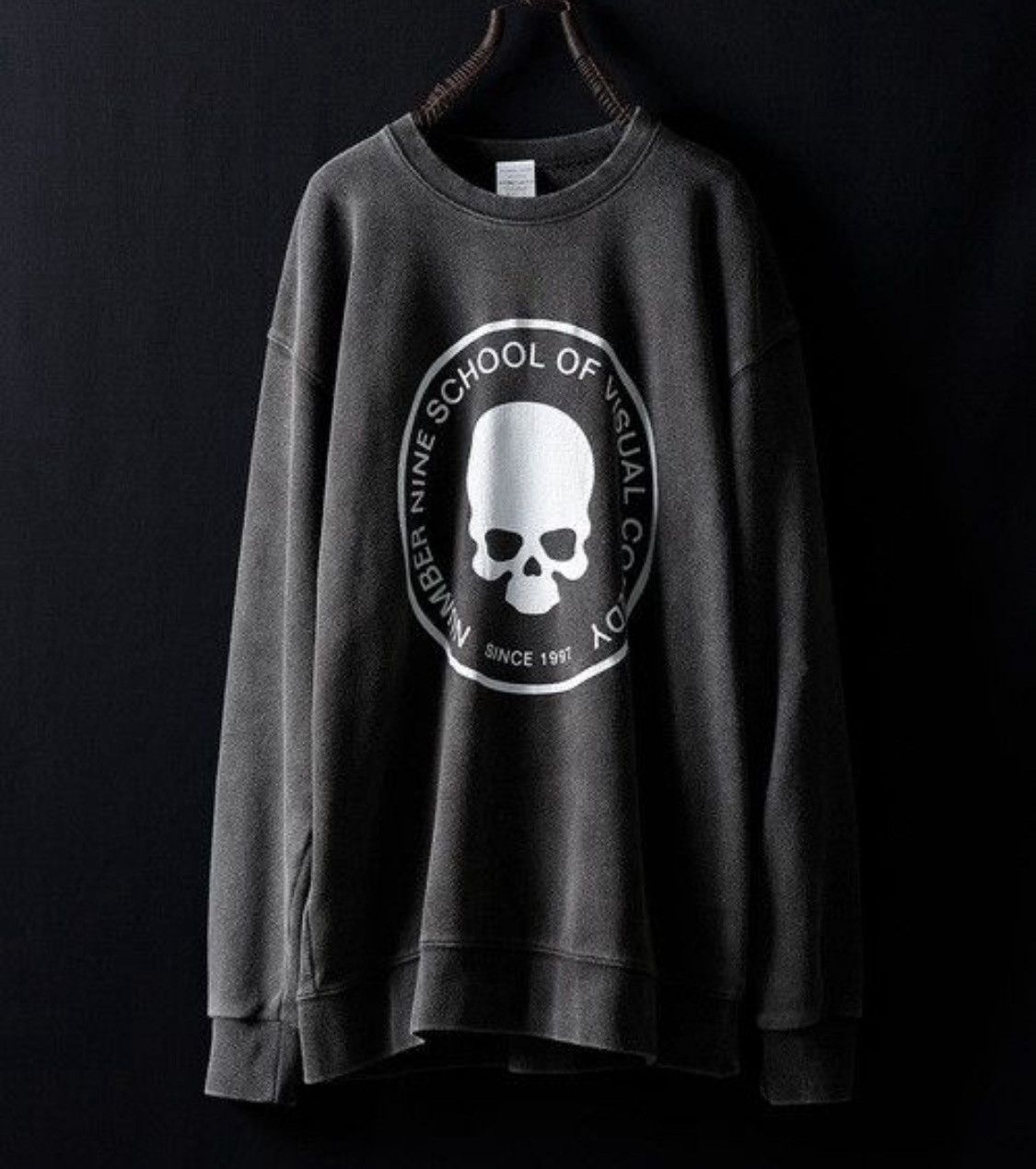Pre-owned Number N Ine Number Nine School Of Visual Comedy Powder Sweatshirt In Black