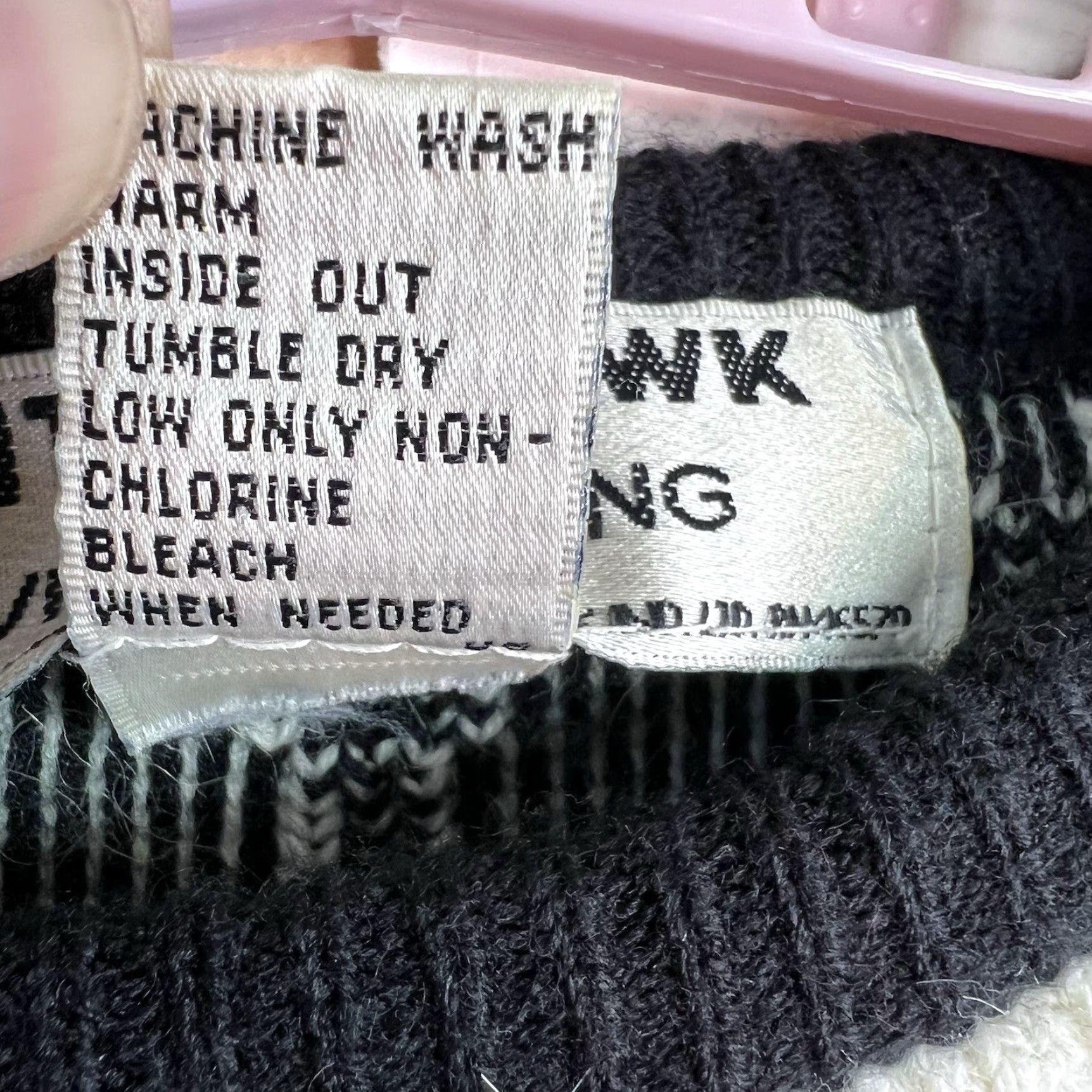 Vintage VINTAGE Vivian Wang Kitty Hawk Sweater Shirt Women M Black White Beaded Geometric 90s Bohemian City Classic Pullover Knit Raglan S/M Size M / US 6-8 / IT 42-44 - 6 Thumbnail