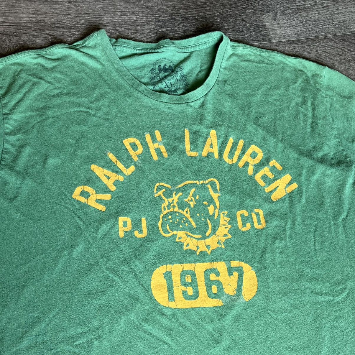 Polo Ralph Lauren Vintage Y2K Polo Ralph Lauren Jeans Bulldog Varsity T Shirt Size US XL / EU 56 / 4 - 2 Thumbnail