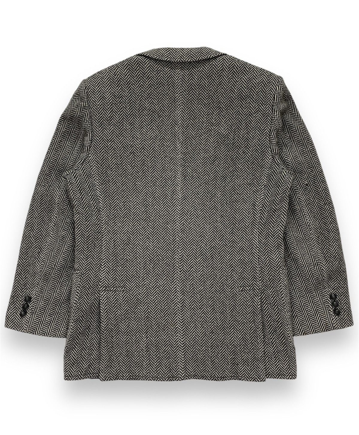 Designer × Lanvin × Vintage Lanvin Paris Dirty Herringbone Twill Wool Jacket Size US S / EU 44-46 / 1 - 2 Thumbnail