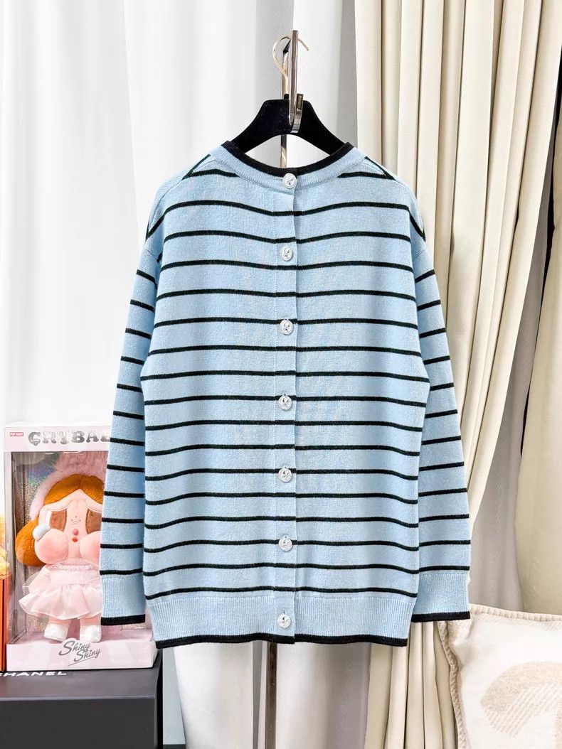 Chanel Chanel 25S spring and summer blue black striped bird diamo Size XS / US 0-2 / IT 36-38 - 2 Thumbnail