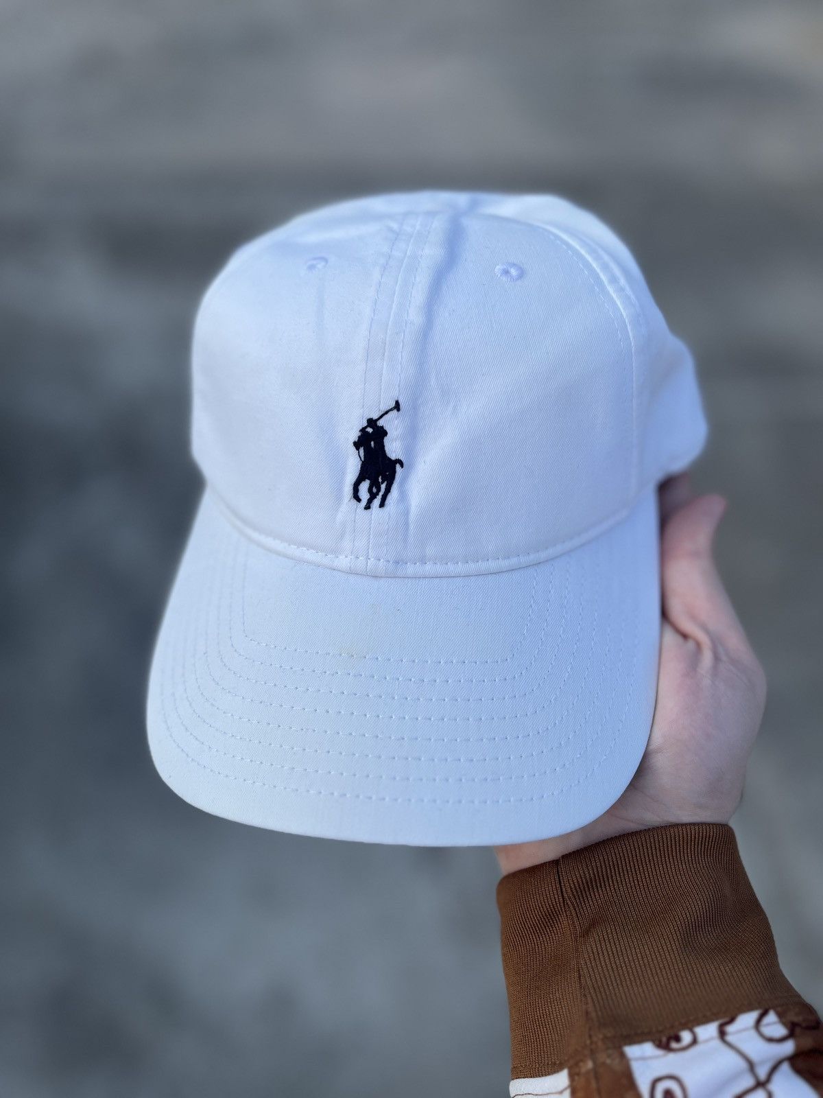 Polo Ralph Lauren Vintage White Polo Ralph Lauren Promo Strap-back Hat Size ONE SIZE - 1 Thumbnail