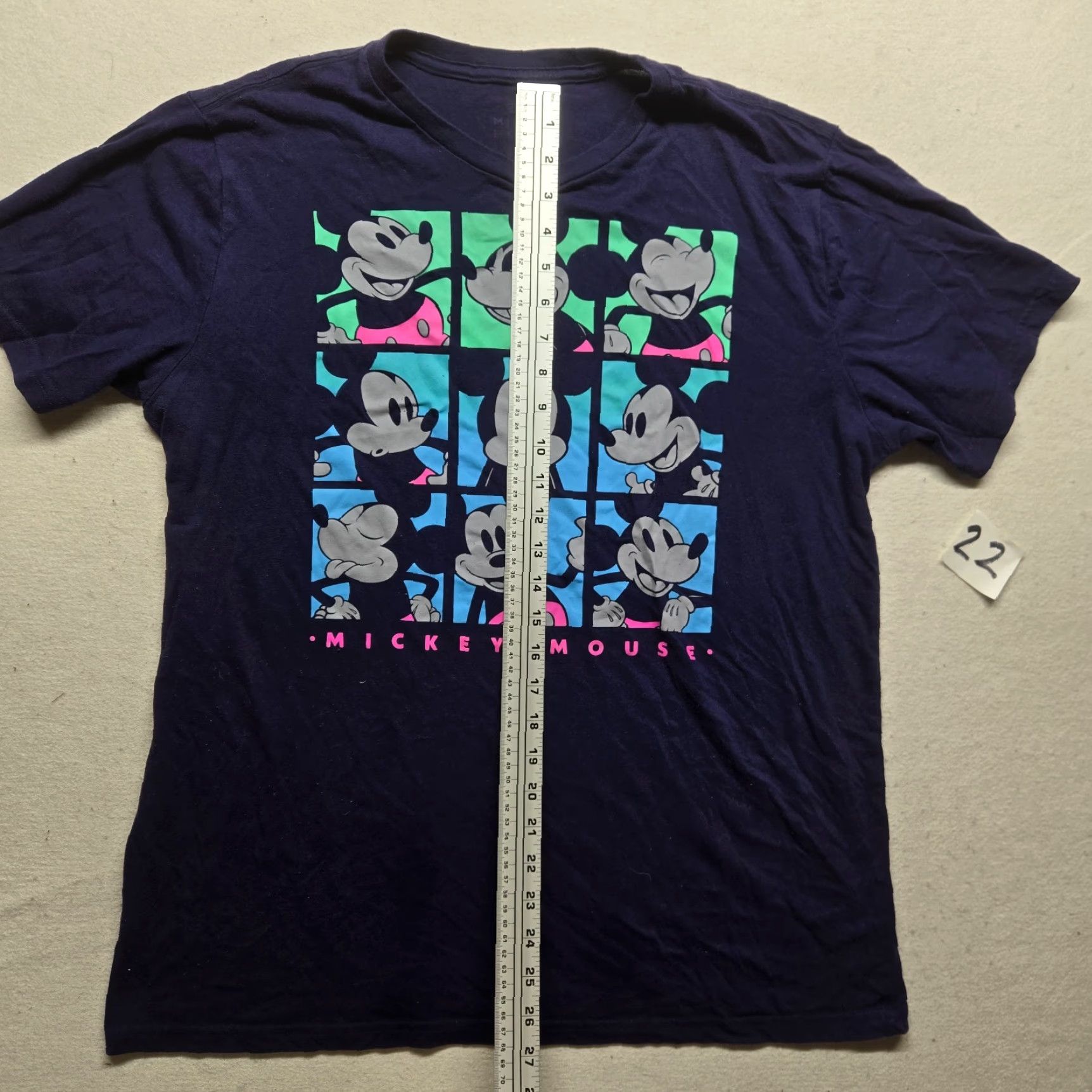 Disney Disney Mickey Mouse Classic Tee T-Shirt Adult Men's XL Blue Cotton Cartoon Graphic Print Shirt 90s Style Mens Size US XL / EU 56 / 4 - 5 Thumbnail