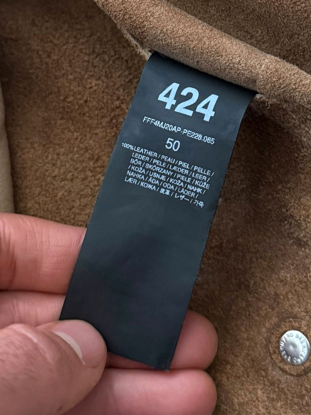424 RARE $5k Leather Distressed “Carhartt” Work Jacket Size US M / EU 48-50 / 2 - 18 Thumbnail