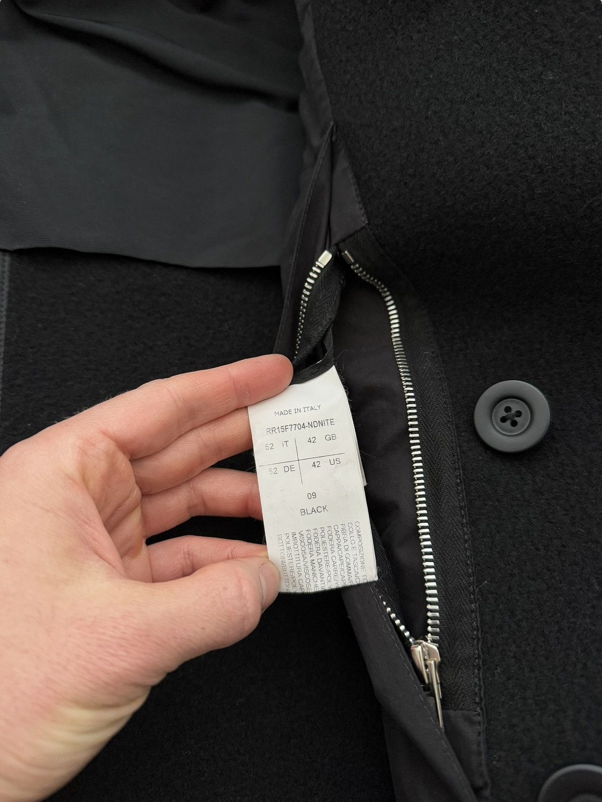 Rick Owens 2015 Sphinx Multi Patch Down Cape Coat Size US L / EU 52-54 / 3 - 9 Thumbnail