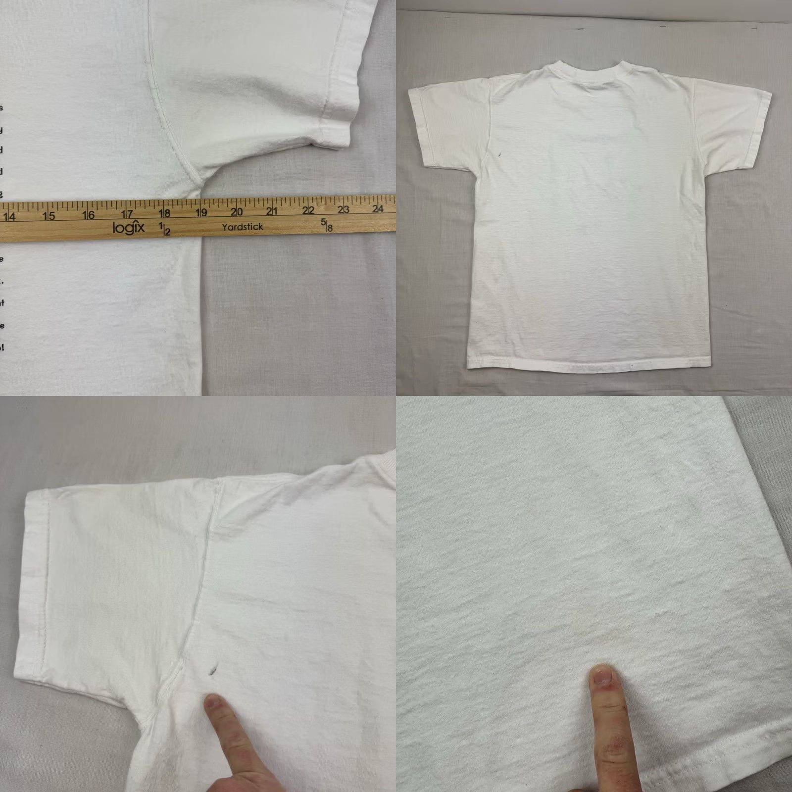 Fruit Of The Loom VINTAGE Fruit of the Loom T Shirt Adult Medium White Hipster Y2K 2000s Mens Size US M / EU 48-50 / 2 - 9 Thumbnail