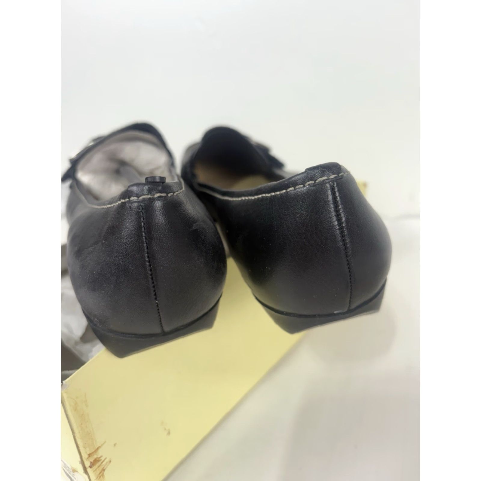 Vintage Kim Rogers Angela Women's Black Leather Slip-On Flats Size 10M Casual Comfort City Preppy Size US 10 / IT 40 - 5 Thumbnail