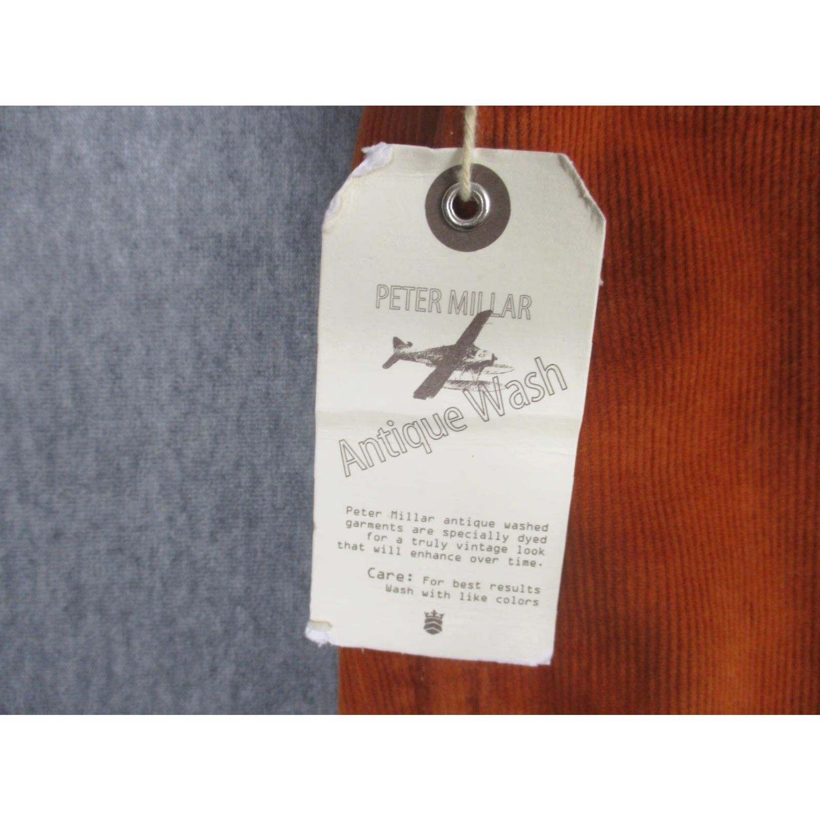Peter Millar Peter Millar Pants Mens 35x36 Orange Corduroy Chino Antique Wash Stretch Casual Size US 35 - 3 Thumbnail