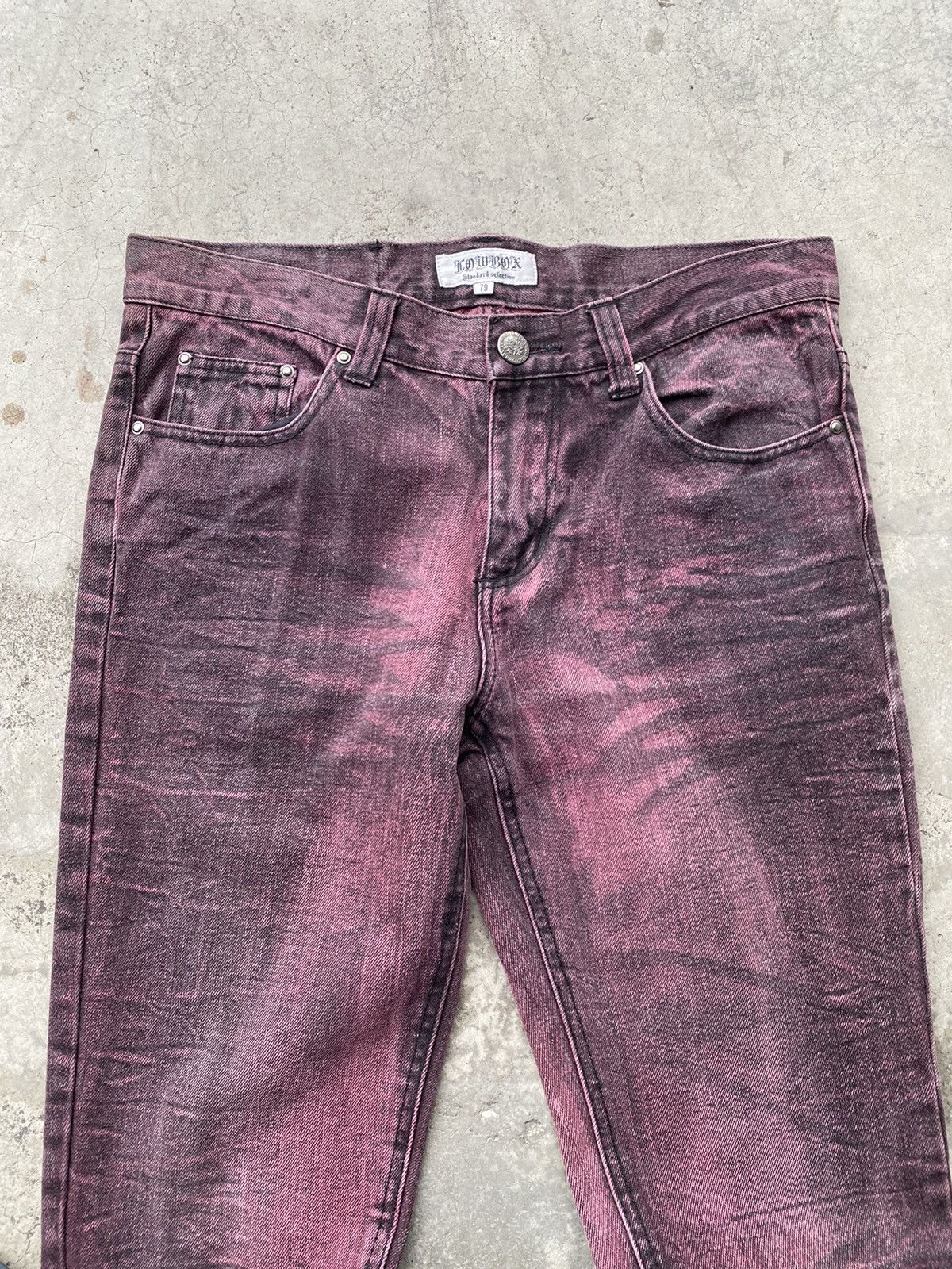 Seditionaries Lowbox Archival Seditionaries Red Wine Acid Washed Jeans Size US 32 / EU 48 - 4 Thumbnail