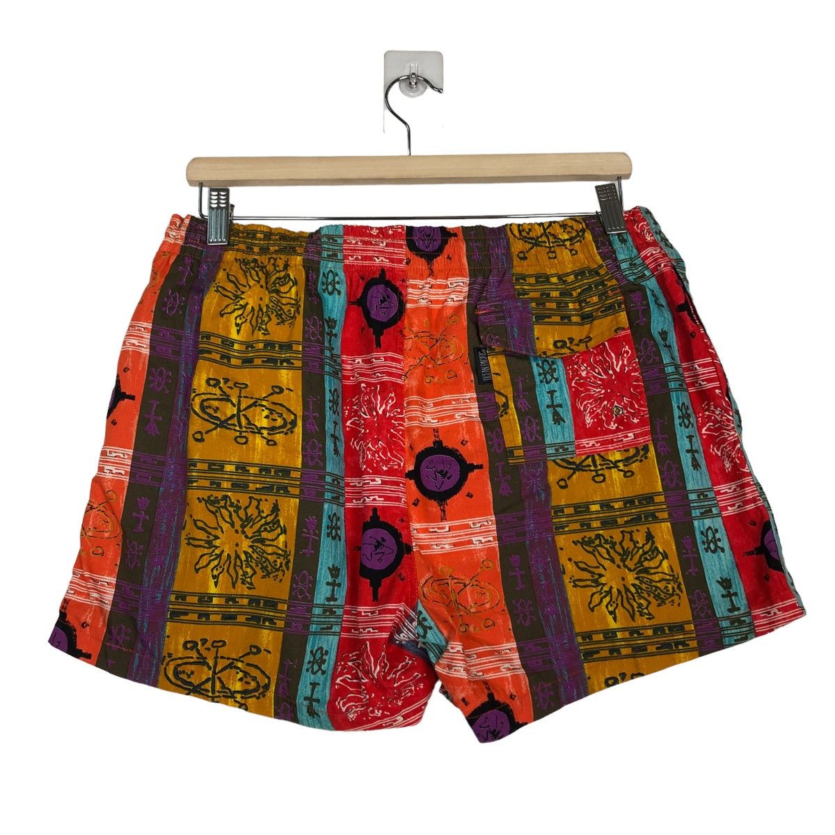 Japanese Brand 🔥VINTAGE SHORT PANTS OP RARE MIX COLOUR DESIGN Size US 30 / EU 46 - 6 Thumbnail