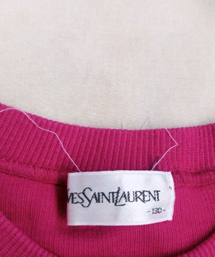 Yves Saint Laurent YSL Vintage Big Logo Embroidery Sweatshirt Top Size M / US 6-8 / IT 42-44 - 3 Thumbnail