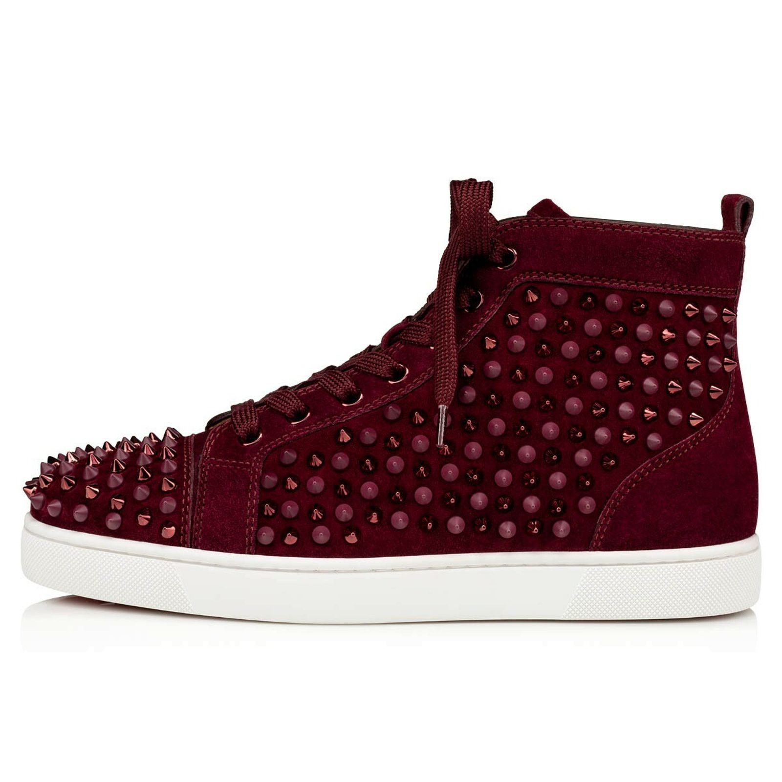 Christian Louboutin Christian Louboutin Mens Louis Flat Spike Prunus Red Mix Size US 12 / EU 45 - 3 Thumbnail