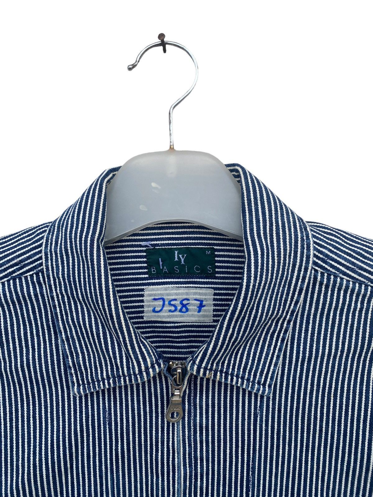 Japanese Brand IY Basic Hickory Stripe Zipper Jacket Size US M / EU 48-50 / 2 - 3 Thumbnail