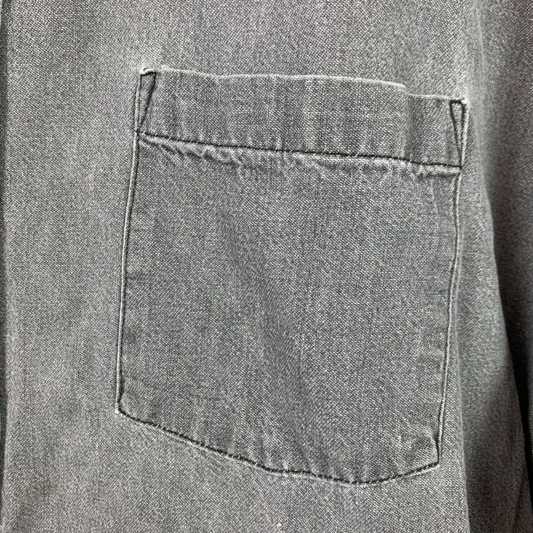 Denime Vintage Crystal Springs Gray Denim Cotton Short Sleeve Button Shirt Large Size US L / EU 52-54 / 3 - 3 Thumbnail