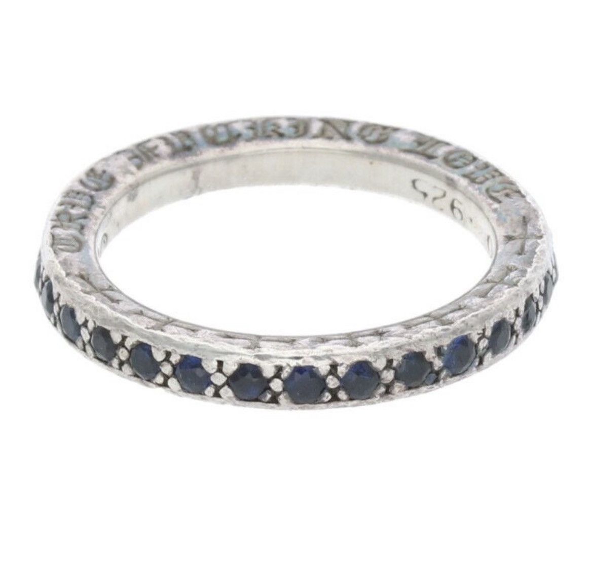 Chrome Hearts Chrome Hearts PAVE Sapphire Silver Ring Size ONE SIZE - 1 Thumbnail