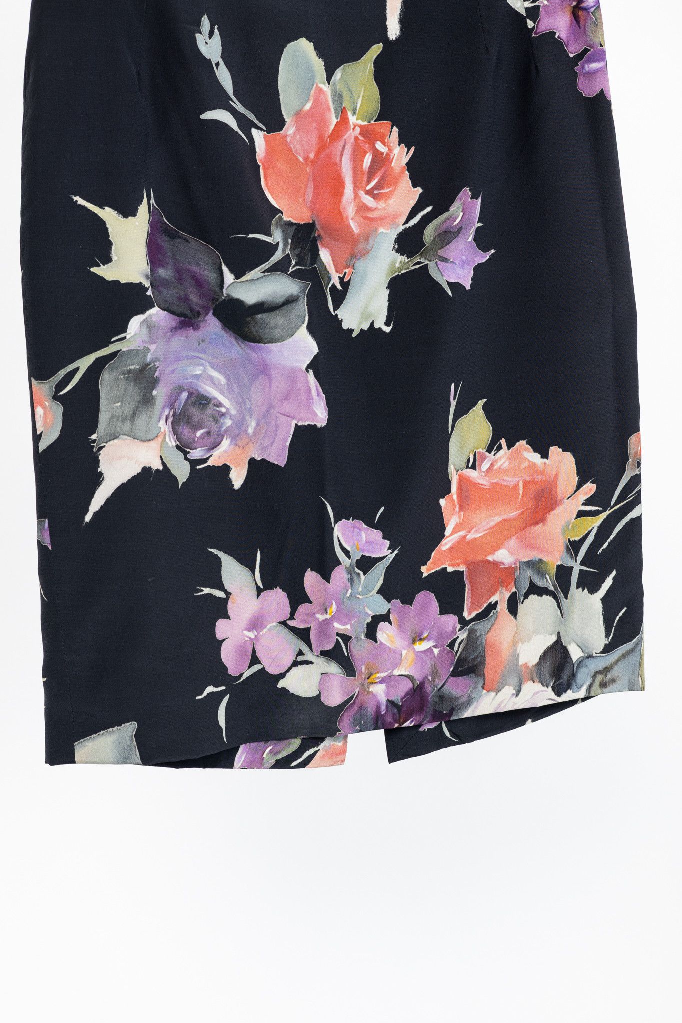Dolce & Gabbana Dolce & Gabbana Black Floral Silk Pencil Skirt Size 30" / US 8 / IT 44 - 5 Thumbnail
