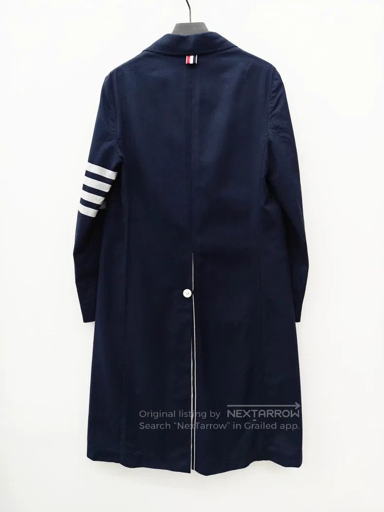 Thom Browne Thom Browne White mother-of-pearl button navy blue long co Size S / US 4 / IT 40 - 2 Thumbnail