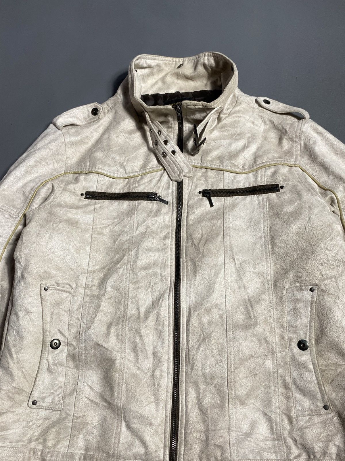 Japanese Brand Waxed Fur Rider Bondage Suede Jacket Size US L / EU 52-54 / 3 - 3 Thumbnail