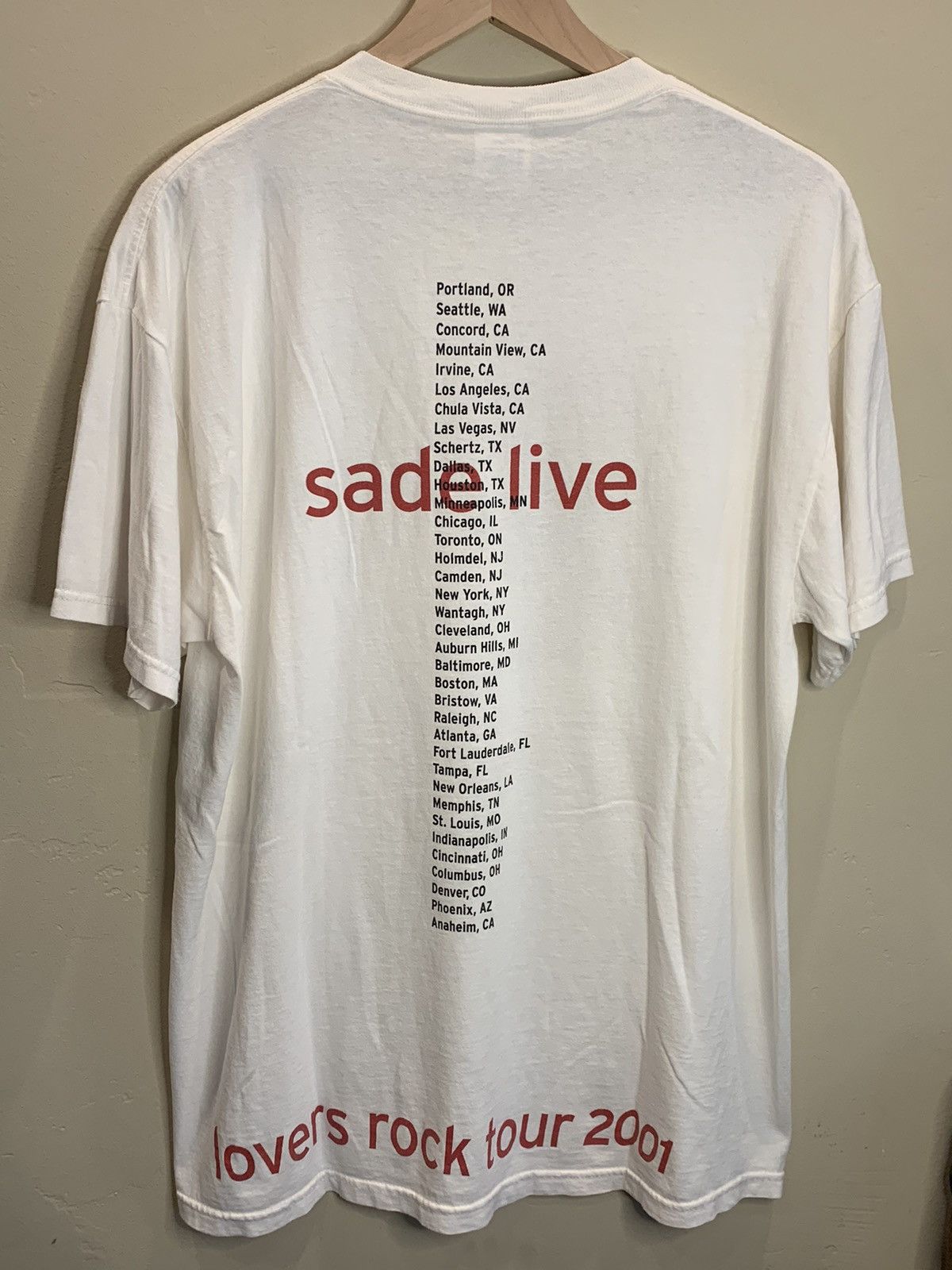 Band Tees × Rare × Vintage *RARE* Vintage 2001 Sade Live Lovers 