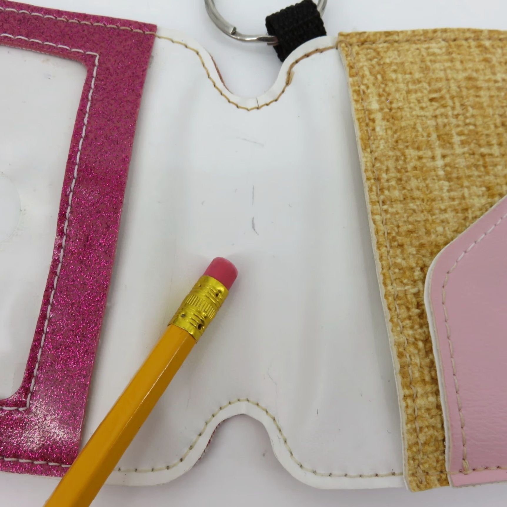 VINTAGE Paul Frank Wallet Pink Glitter Cupcake Sweet Treat Bifold Key Ring VTG Rare Womens