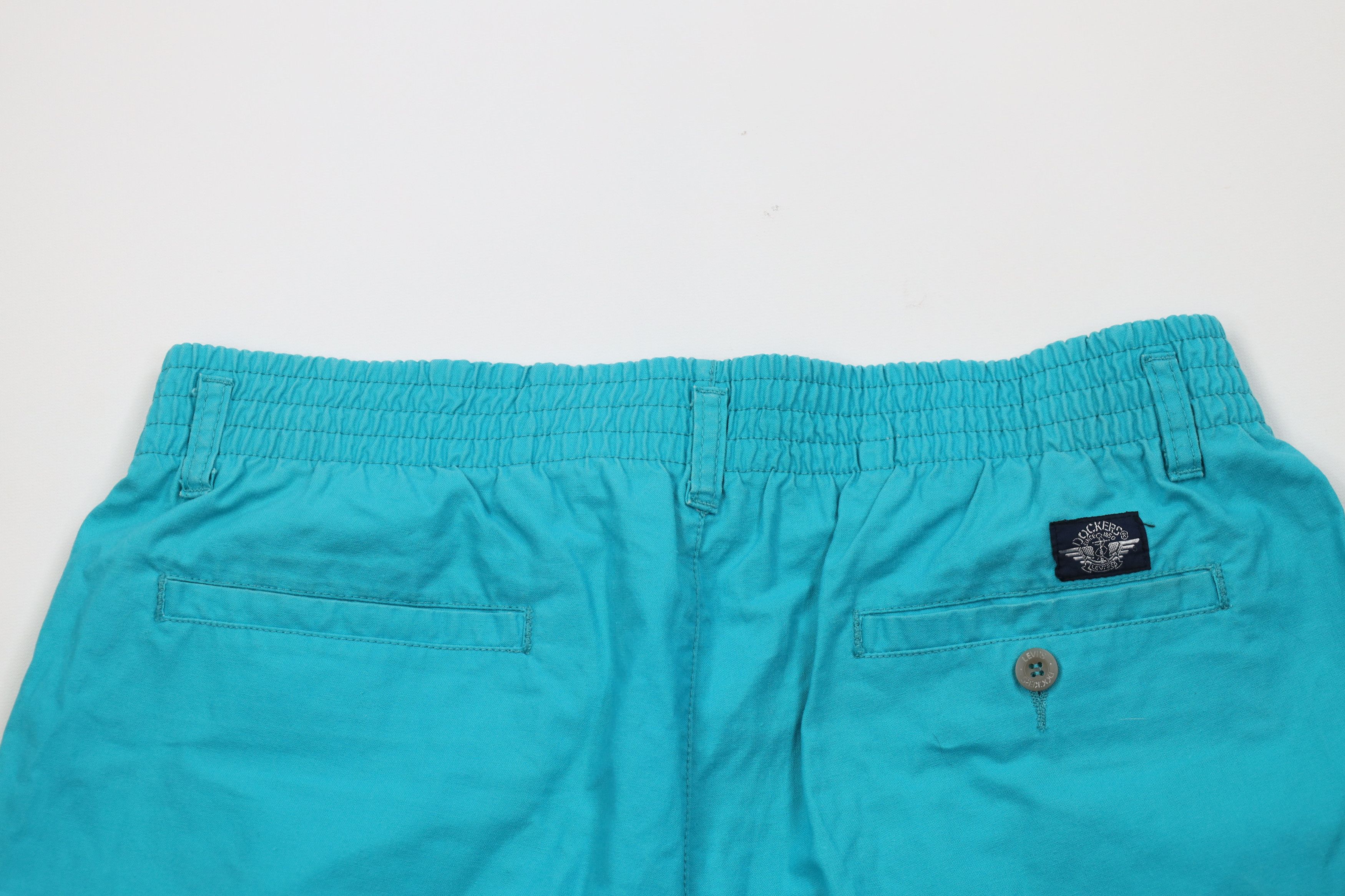 Levi's Vintage 80s 90s Levis Dockers Pleated High Waist Shorts Teal Size US 36 / EU 52 - 12 Thumbnail