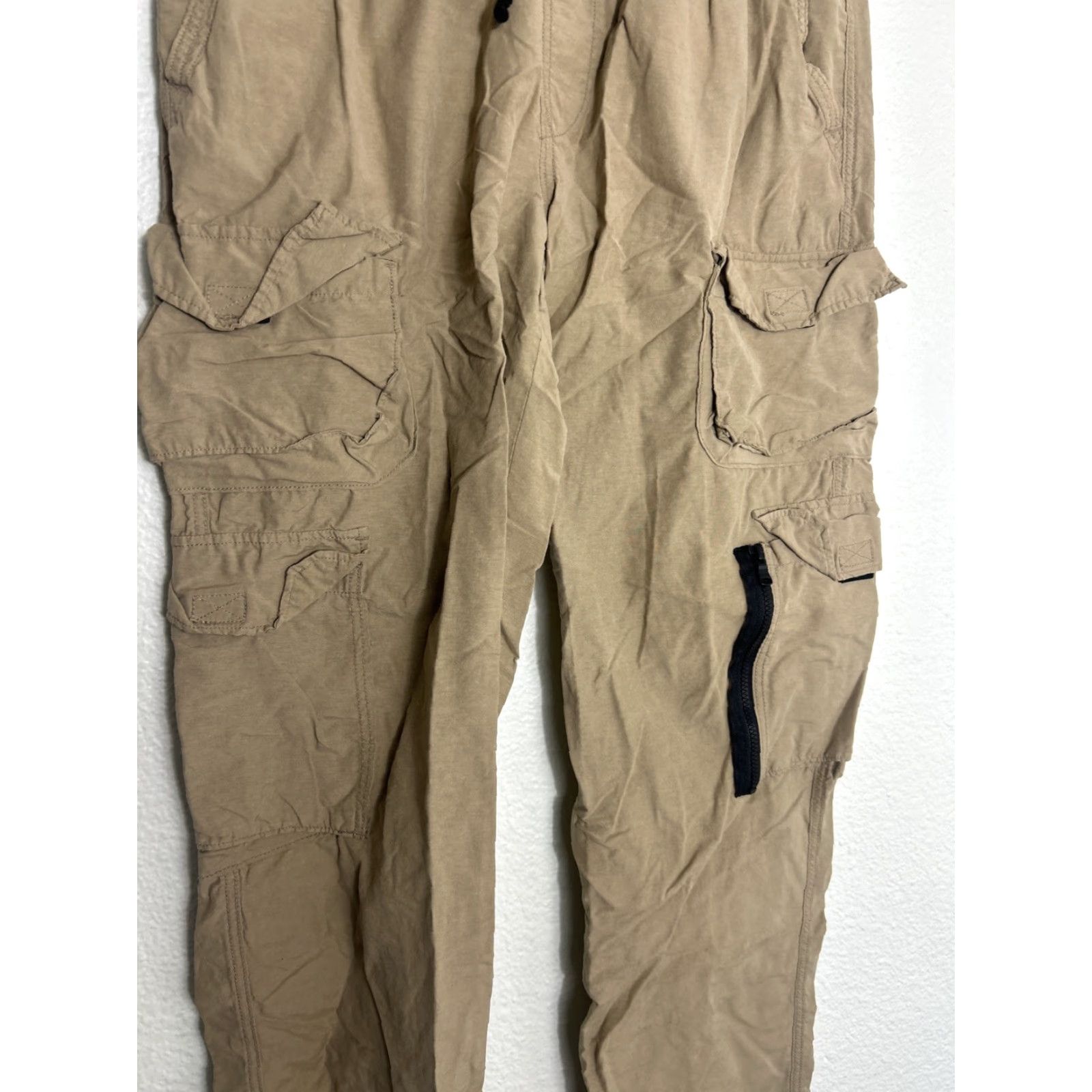 Vintage Aéropostale Mens Medium Active Utility Cargo Pants Pull On Beige 32x31 Size US 31 - 3 Thumbnail