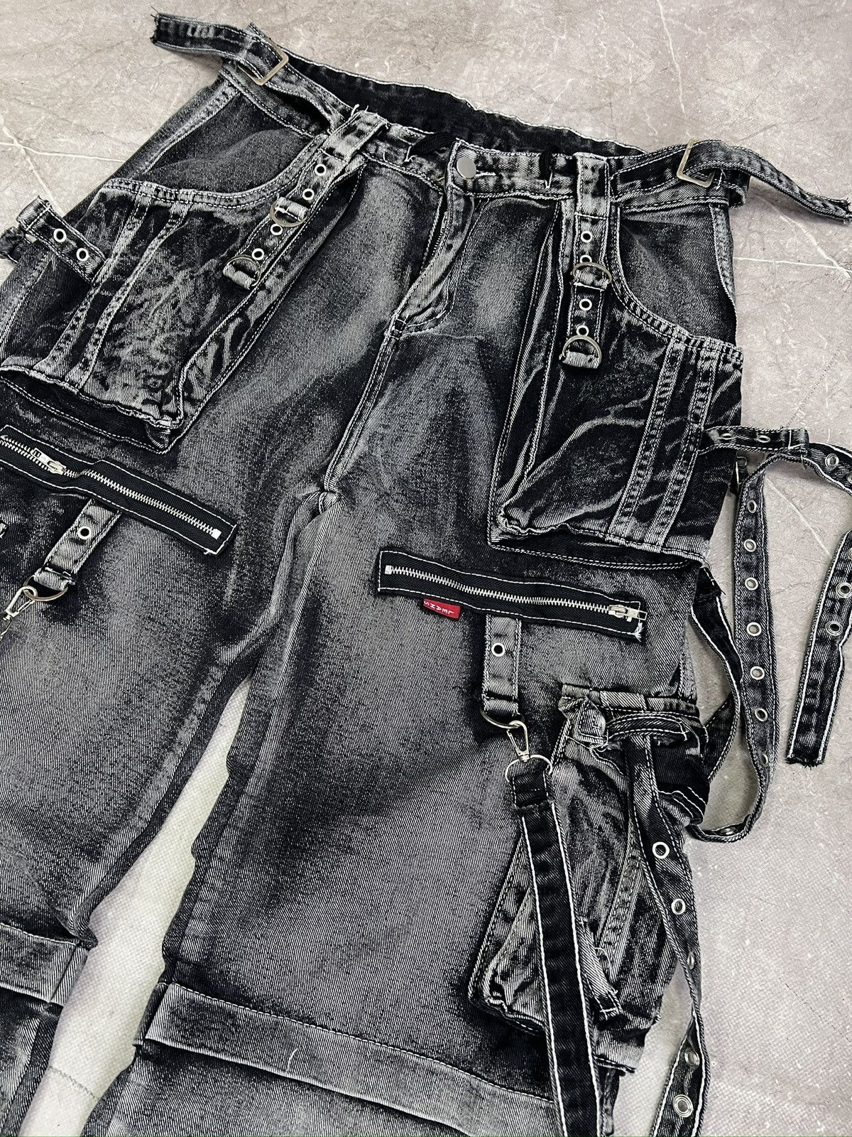 Tripp NYC Gothic bondage diesel style denim distressed jeans y2k Size US 32 / EU 48 - 8 Thumbnail