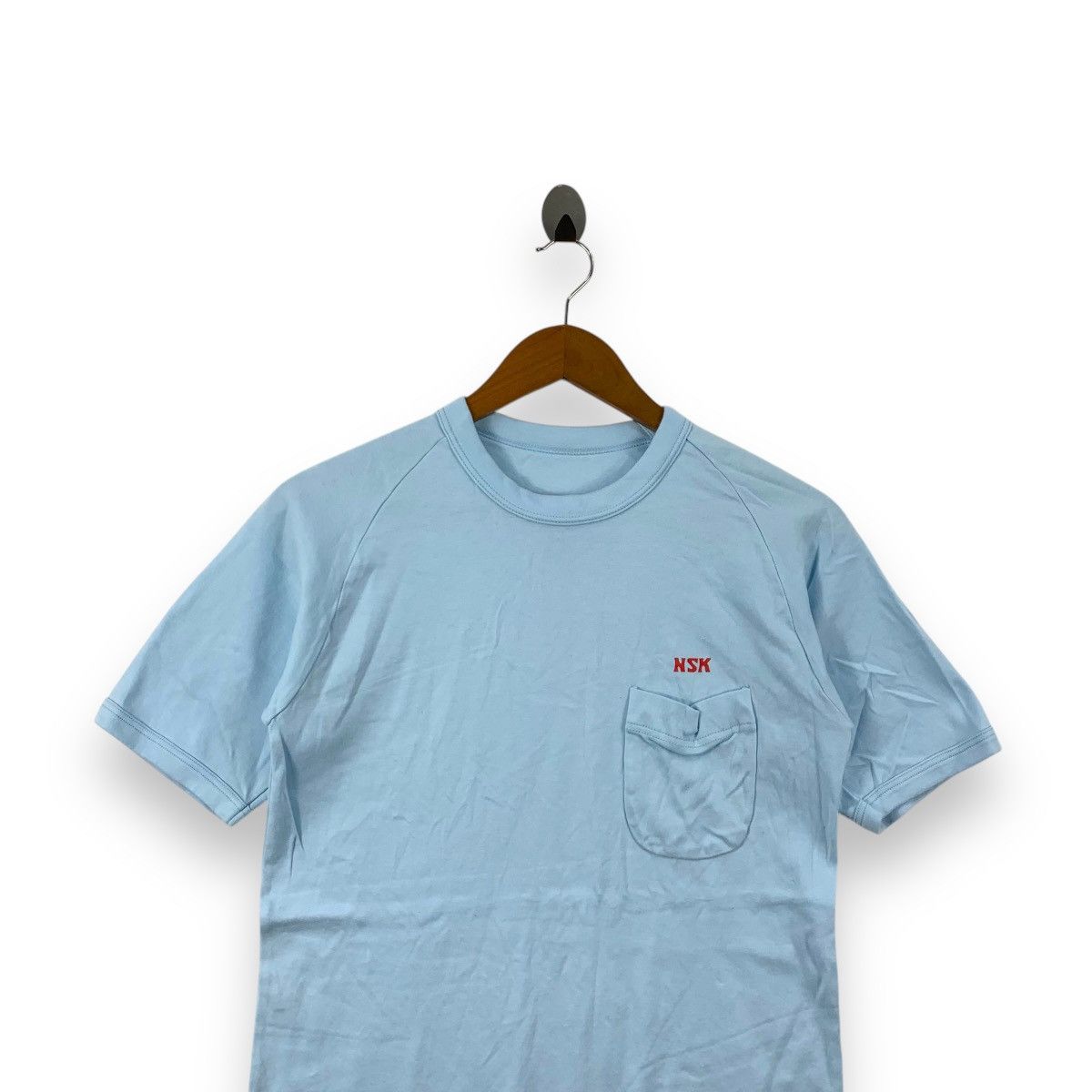 Vintage Vintage 80’ NSK JAPAN RACING Team Motorsport Blue Tee Shirt Size US M / EU 48-50 / 2 - 2 Thumbnail