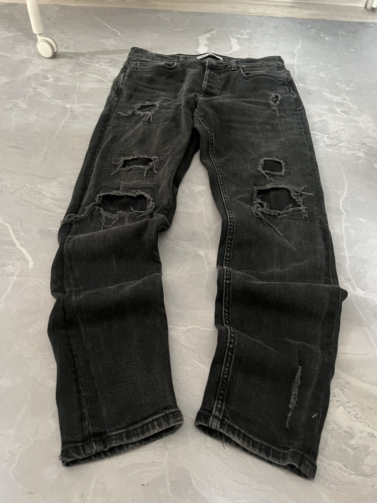 Japanese Brand Slim Distressed Bullet Japan Vibe / Number Nine Style Glam Size US 31 - 1 Thumbnail