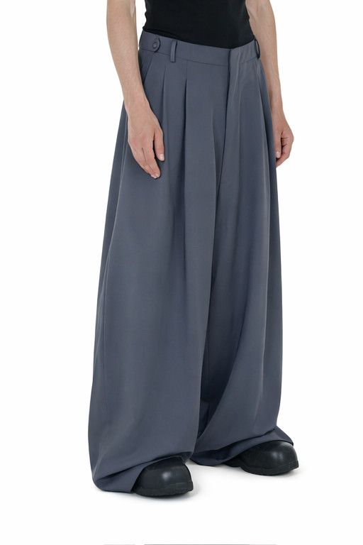 LUU DAN Luu Dan Lowline Trousers - Grey (C9 SS2026) Size US 32 / EU 48 - 1 Thumbnail